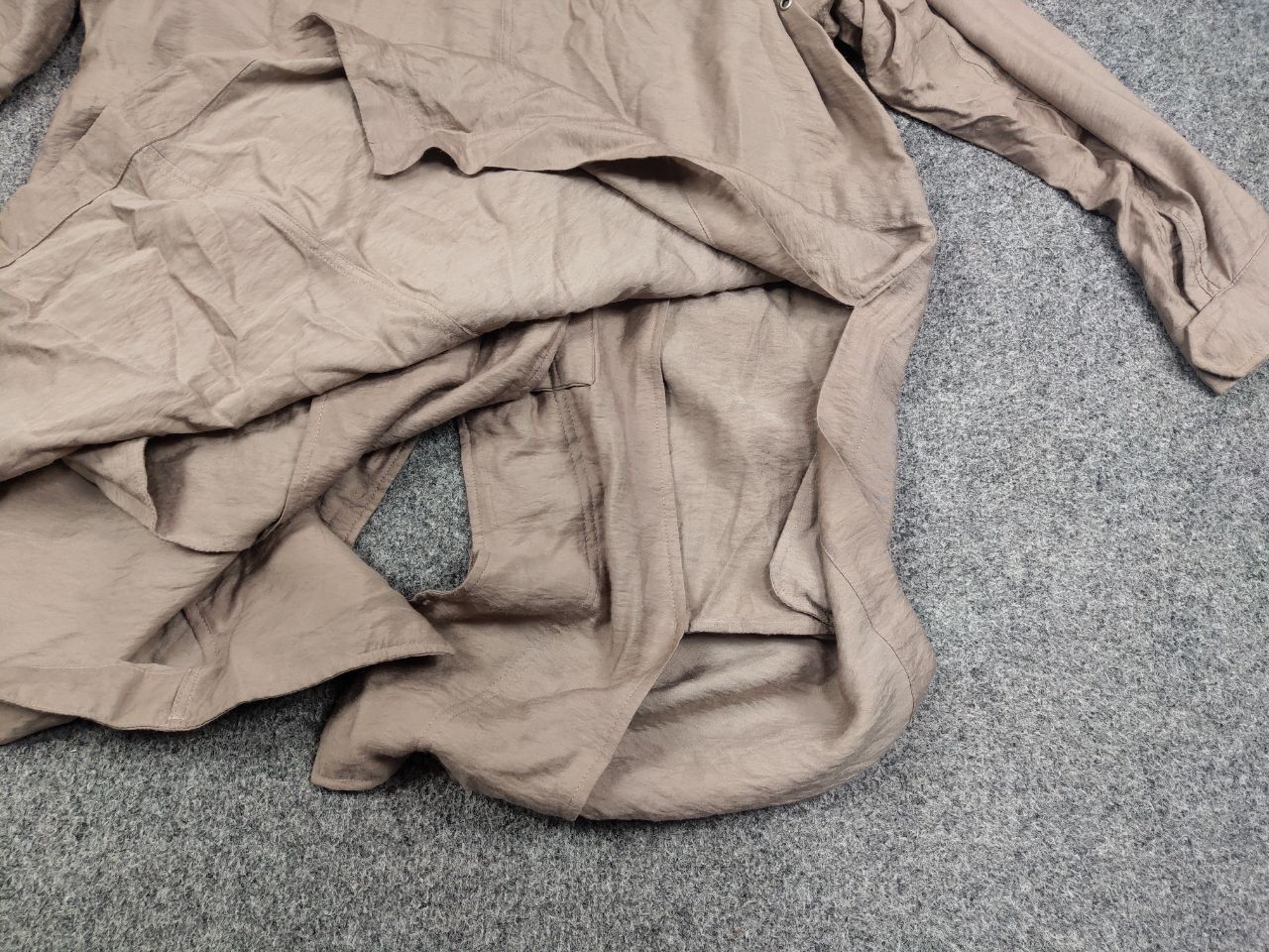 Allsaints All Saints Kinsley Parka Hooded Zip Up Tan Jacket Coat Size M / US 6-8 / IT 42-44 - 15 Thumbnail