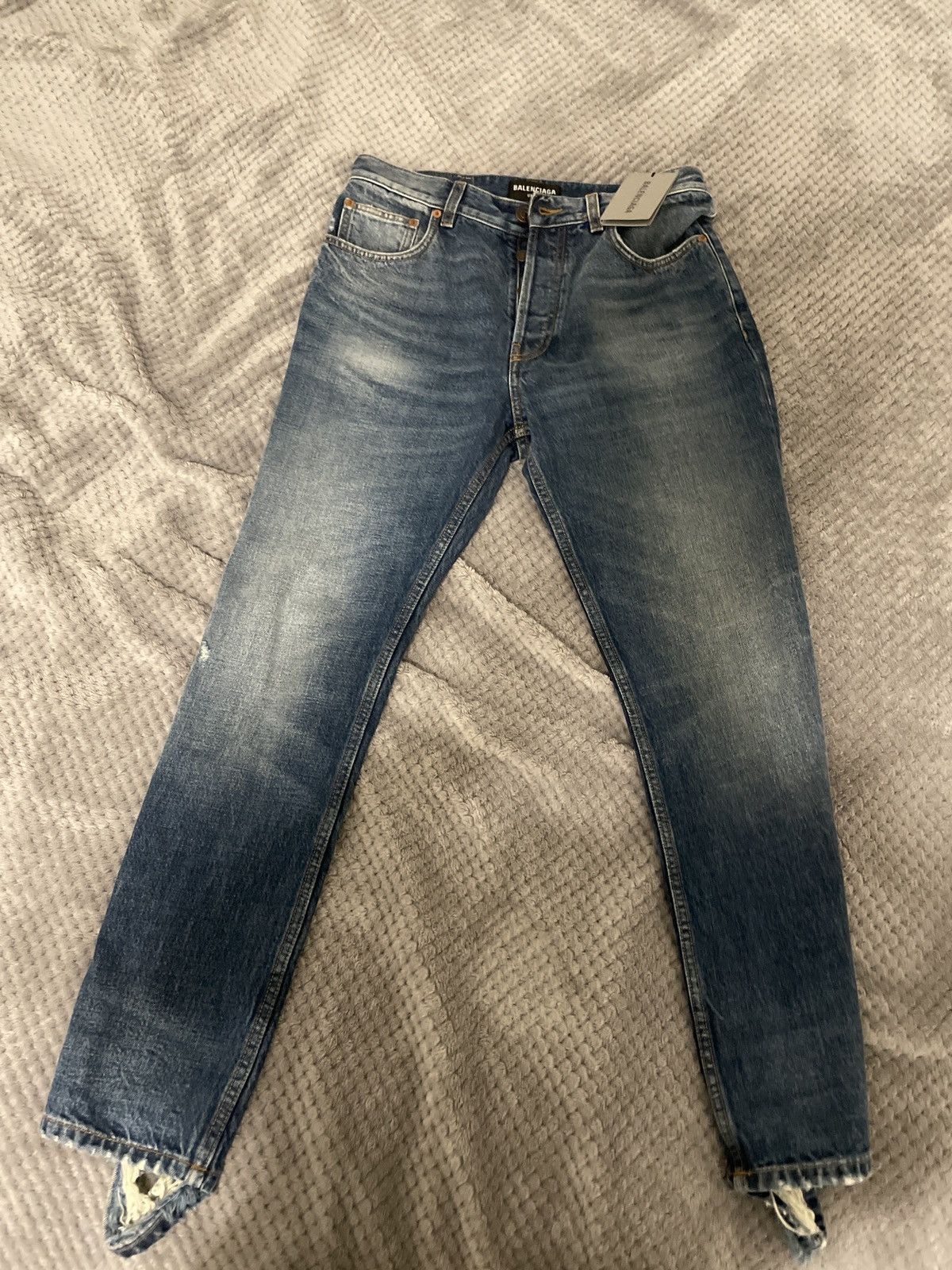 Balenciaga Balenciaga Blue Slim Pants Size US 30 / EU 46 - 1 Thumbnail