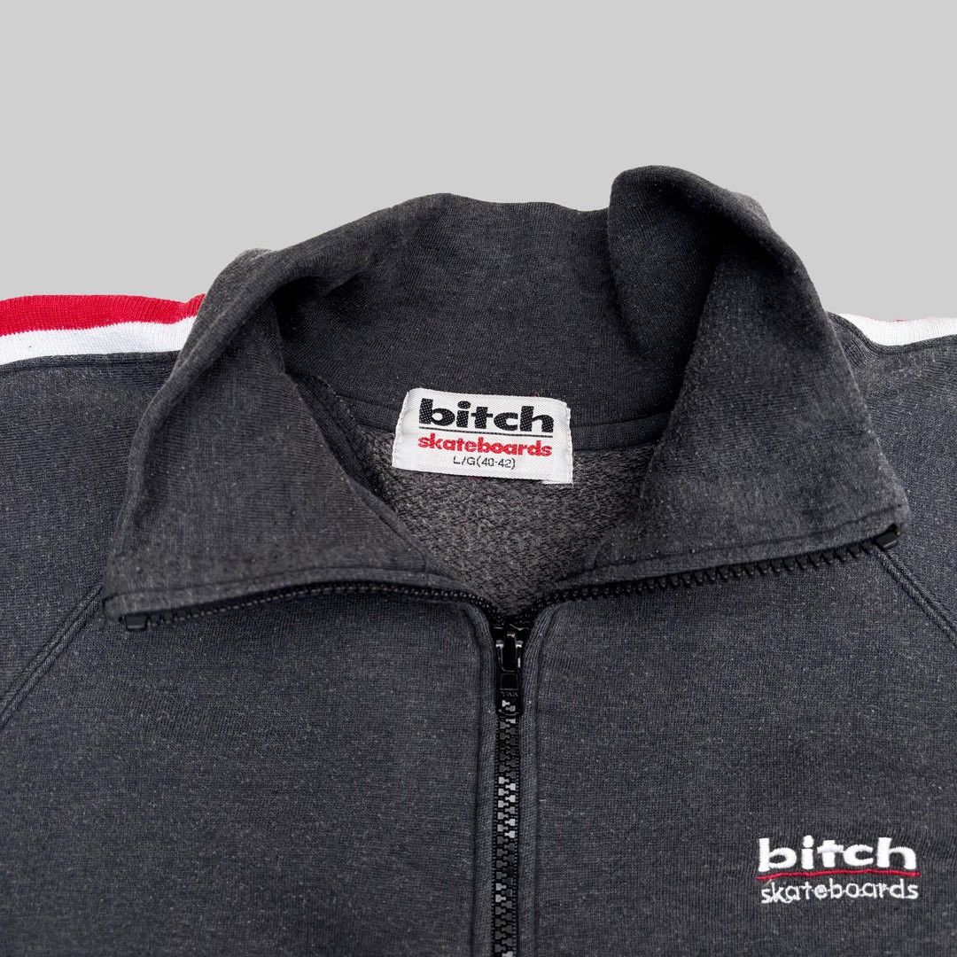 Other Bitch Skateboards 1990 90s Vintage Logo Half Zip Sweatshirt Size US L / EU 52-54 / 3 - 3 Thumbnail