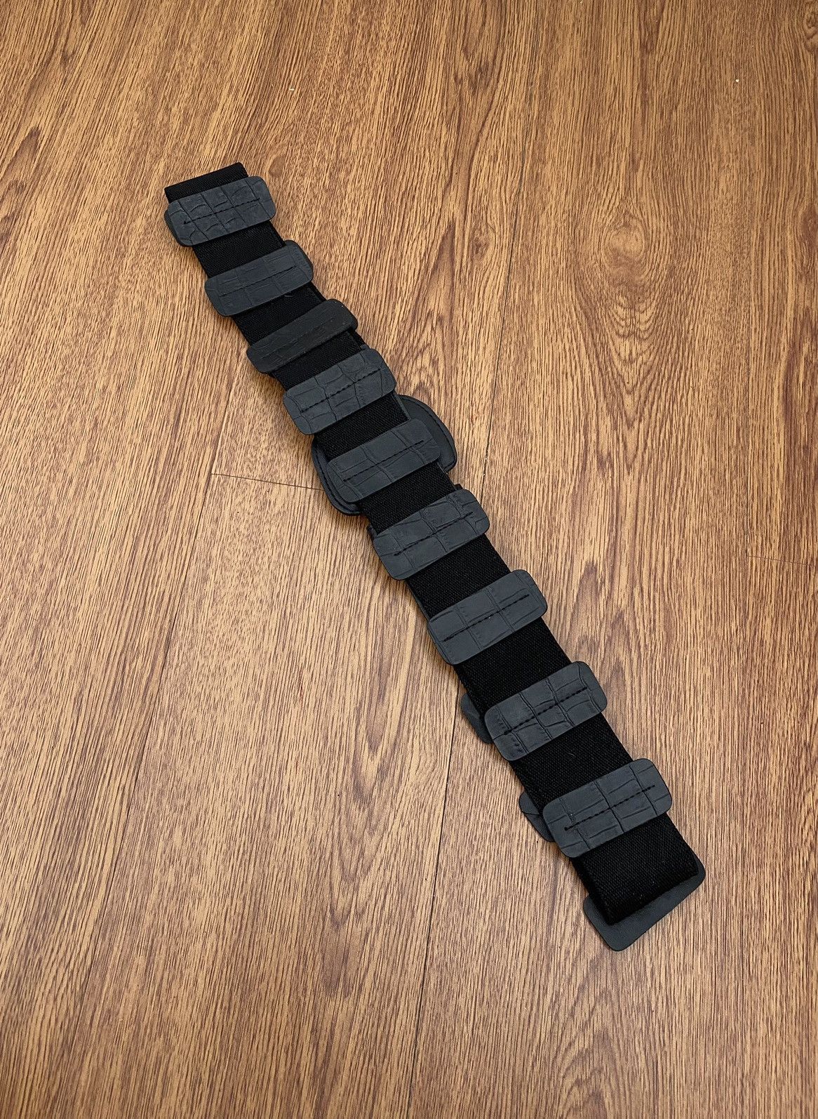 If Six Was Nine × Japanese Brand × Le Grande Bleu (L.G.B.) Black snakeskin stretch belt Size ONE SIZE - 3 Thumbnail