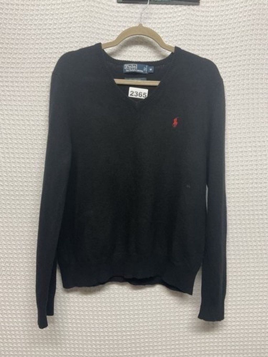 Ralph Lauren Polo Ralph Lauren Solid BlackLambs Wool V-Neck Sweater Men M Size US M / EU 48-50 / 2 - 6 Thumbnail