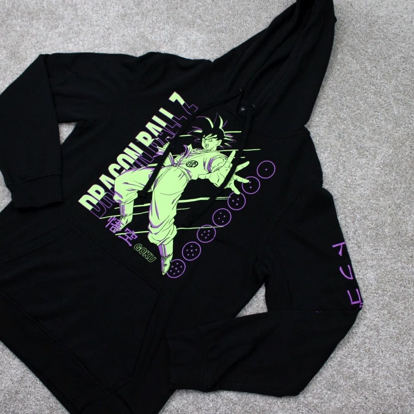 Vintage Dragonball Z Hoodie Mens Medium Black/Yellow GOKU Cotton/Poly Hooded Sweatshirt Size US M / EU 48-50 / 2 - 3 Thumbnail