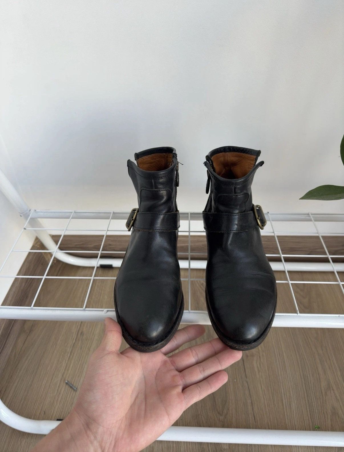 Fiorentini + Baker Fiorentini BAKER Vintage Y2K Woman Leather Biker Black Boots Size US 6 / IT 36 - 5 Thumbnail