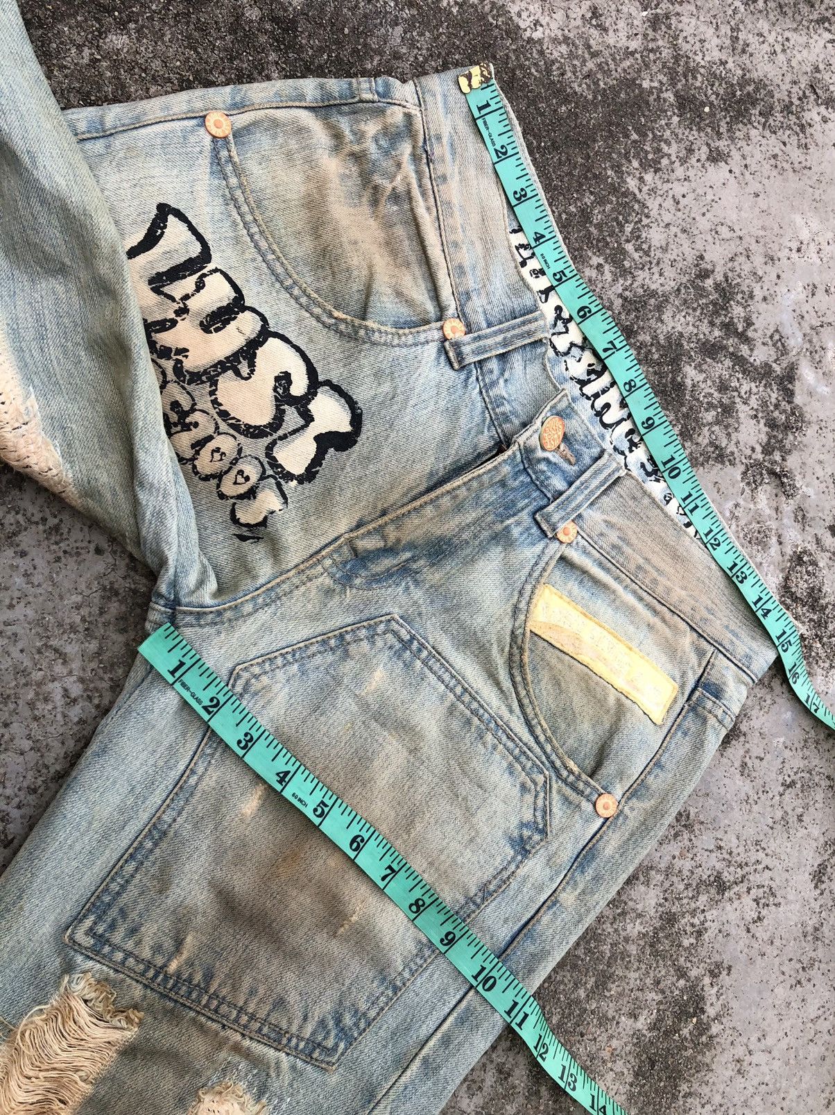 Japanese Brand RUSTY RIPPED DISTRESSED DENIM BY LUST Size US 31 - 10 Thumbnail