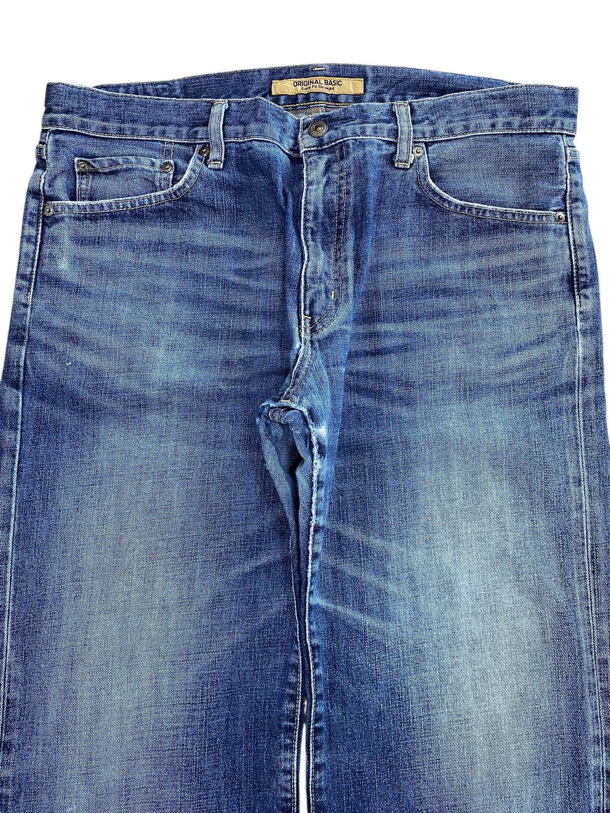 Uniqlo Uniqlo Blue Wash Whiskers Style Loose Jeans Size US 36 / EU 52 - 2 Thumbnail