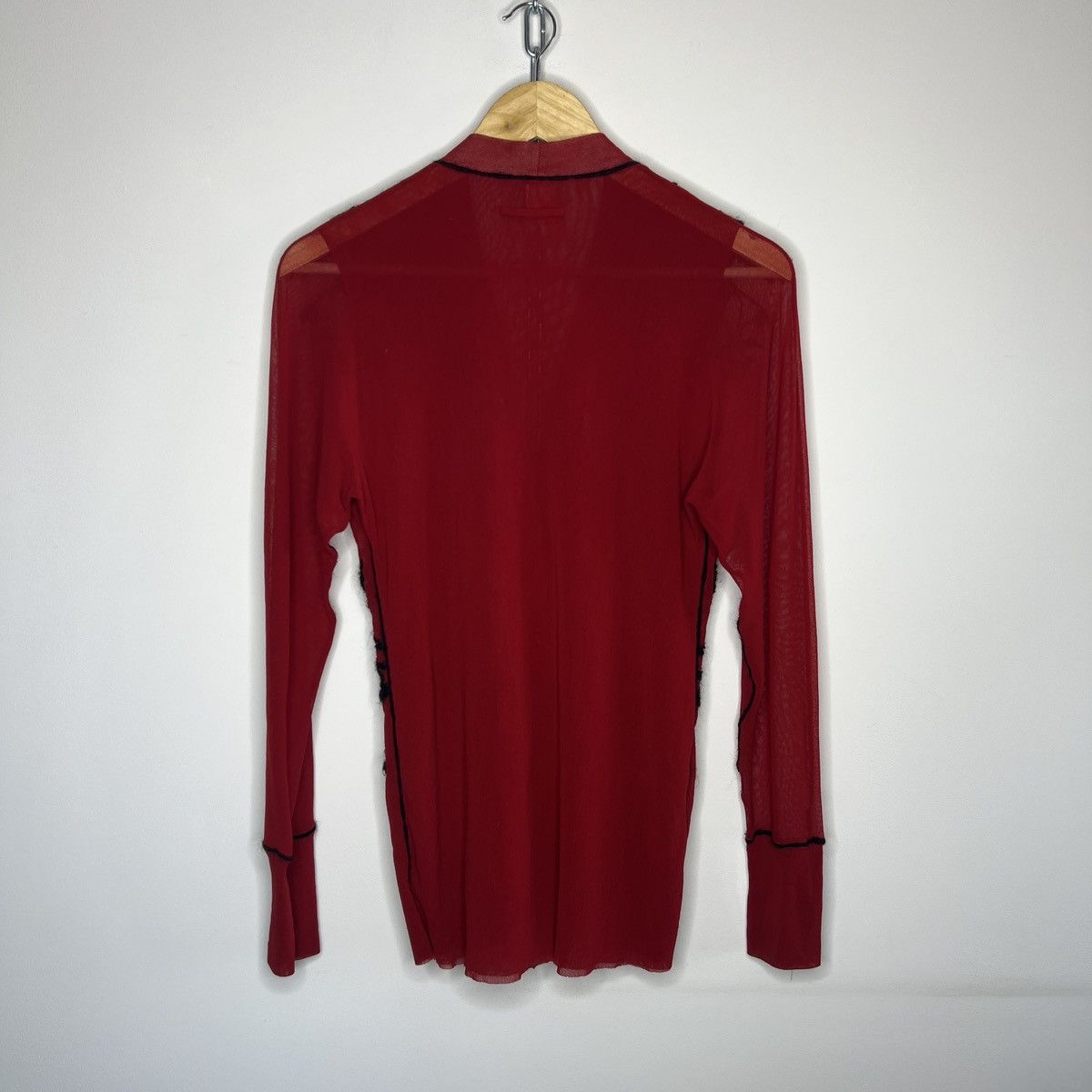 Jean Paul Gaultier Jean Paul Gaultier JPG Soleil Red Cardigan Vintage Mesh Top Size M / US 6-8 / IT 42-44 - 8 Thumbnail