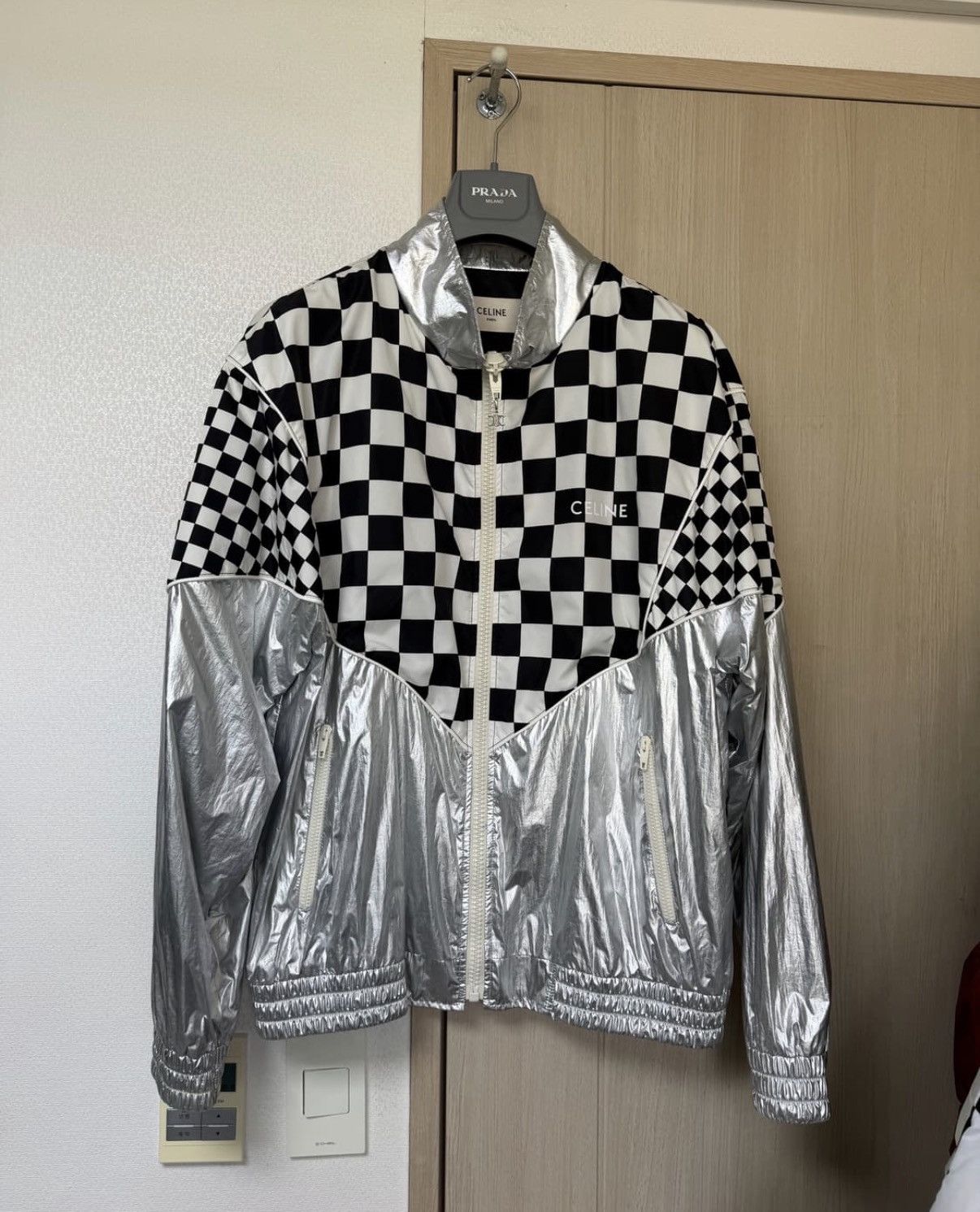 Celine Celine 21SS checkerboard metalic loose jacket sz50 Size US M / EU 48-50 / 2 - 3 Thumbnail