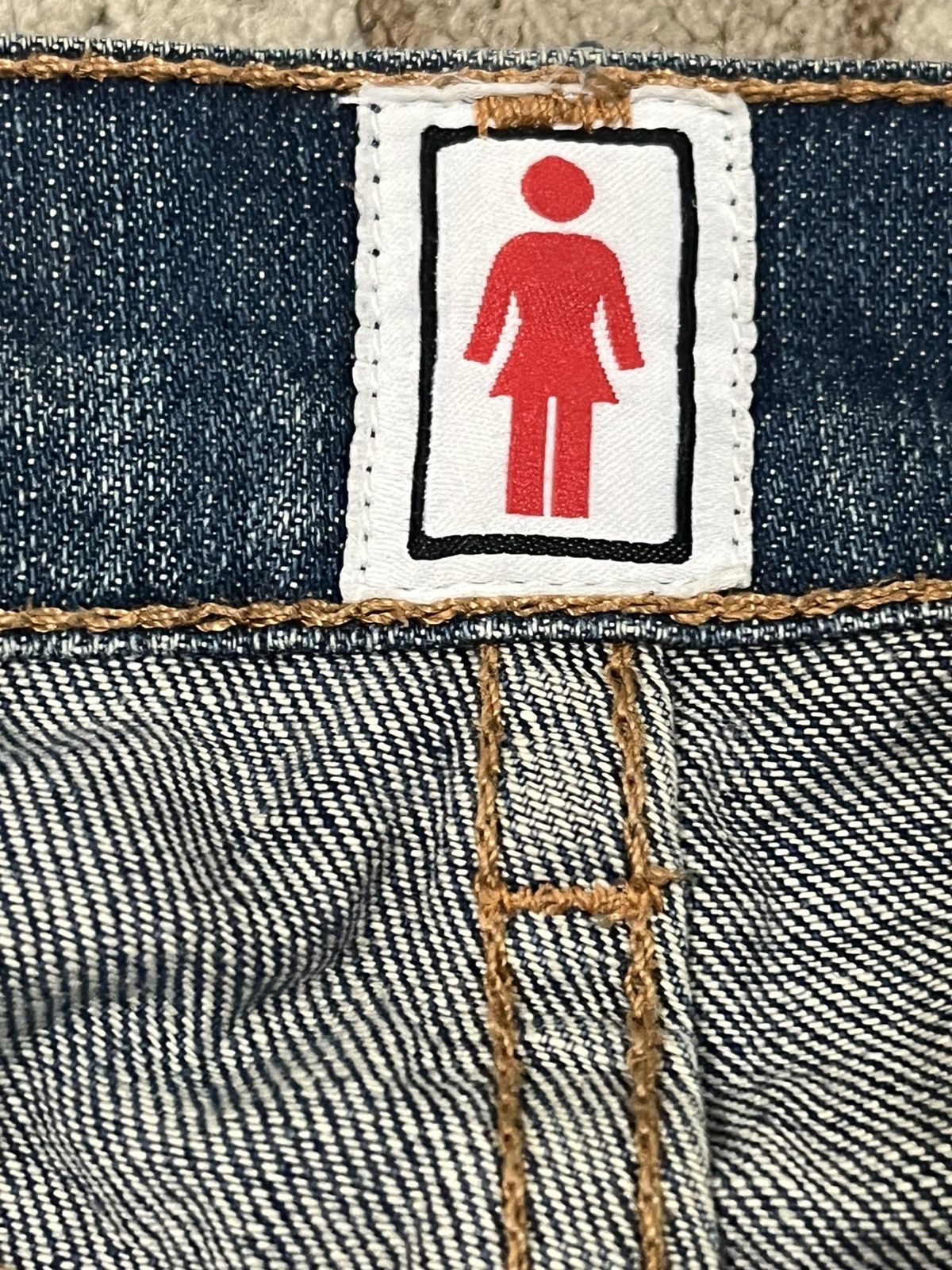Girl Skateboards × Girls Don't Cry × X-Girl Vintage Girl Mudwash Skater Denim Size 33" - 10 Thumbnail