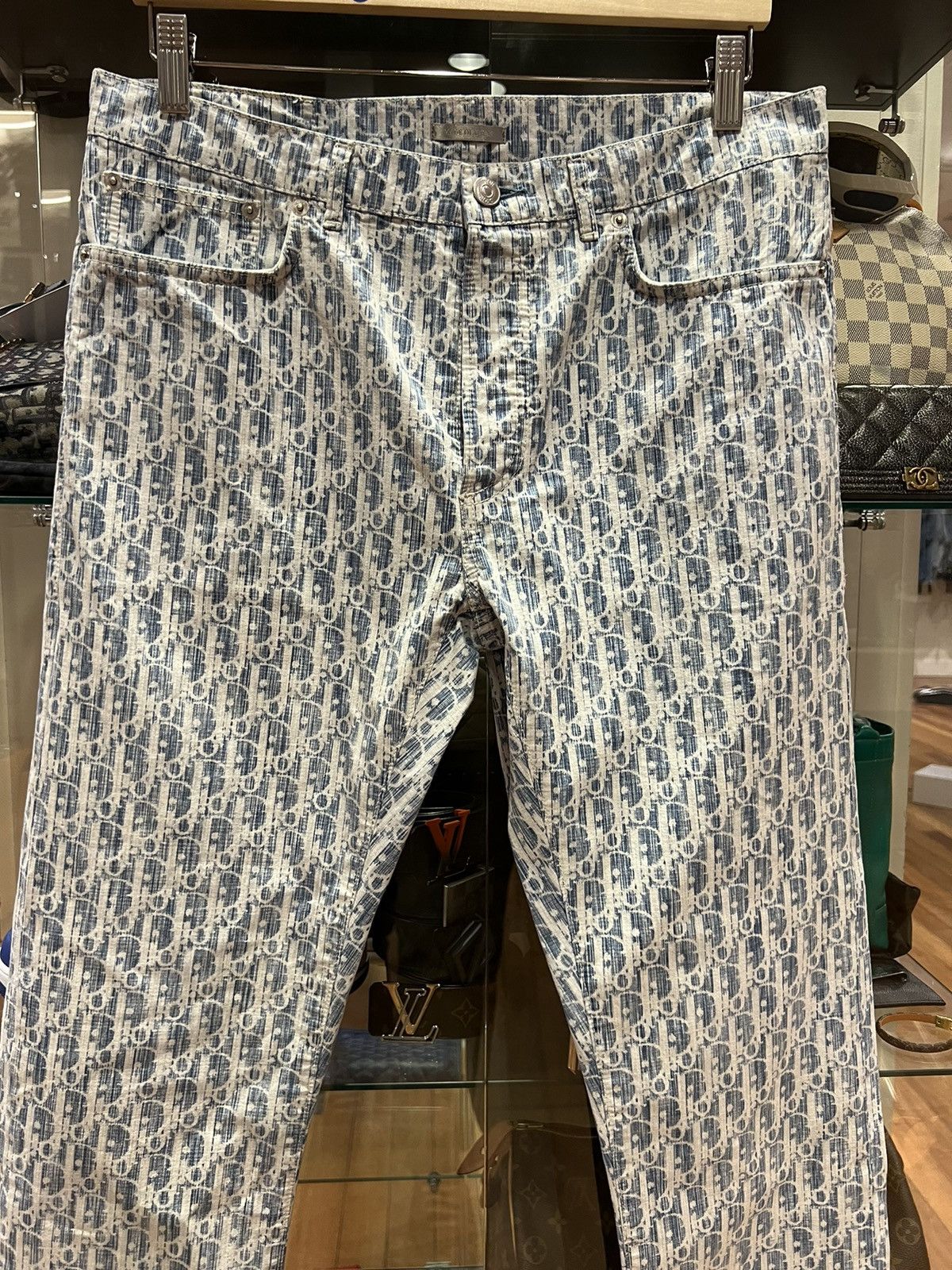 Dior Dior oblique monogram print slim cotton pants Size US 32 / EU 48 - 2 Thumbnail