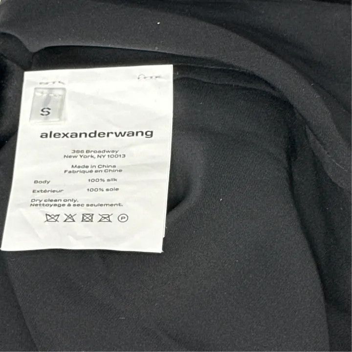 Alexander Wang Alexander Wang Black Off-Shoulder Long Sleeve Shirt - Size S / US 4 / IT 40 - 3 Thumbnail