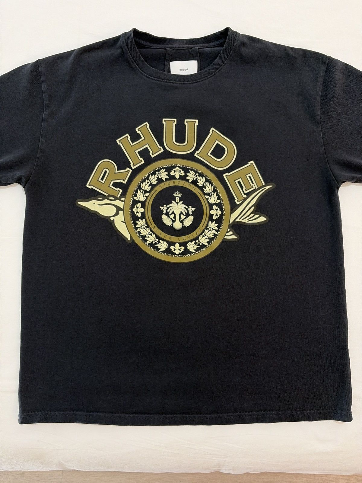 Rhude Rhude ‘Black Caviar’ Sturgeon Logo Tee Size US M / EU 48-50 / 2 - 4 Thumbnail