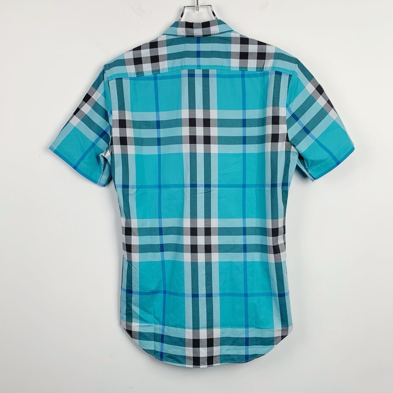 Burberry [Burberry] Blue Checkered Button-Down Short-Sleeve Shirt XS Size XS / US 0-2 / IT 36-38 - 6 Thumbnail
