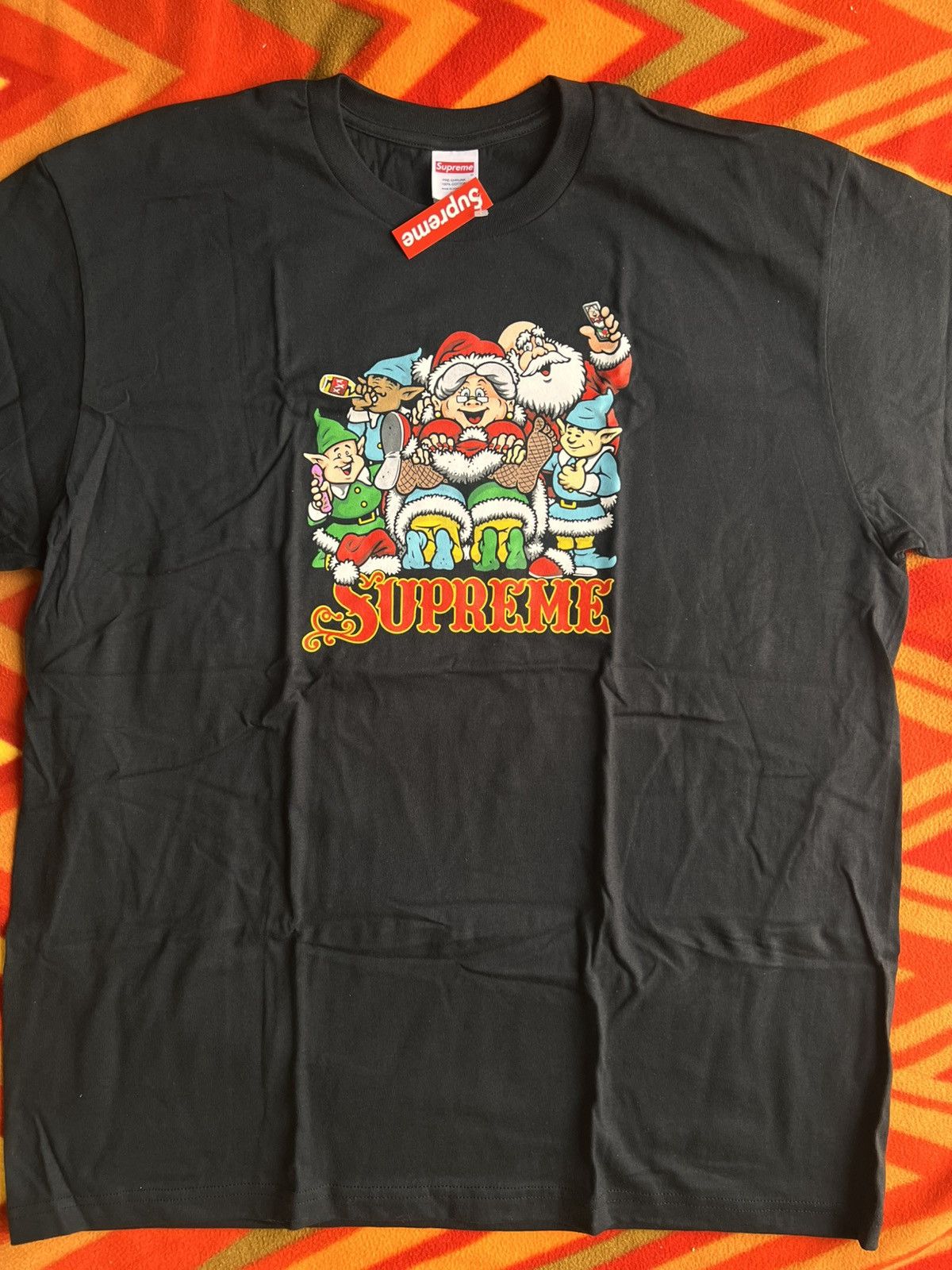 Supreme XL - Supreme Naughty Tee black santa tshirt Dwarfs holiday Size US XL / EU 56 / 4 - 7 Thumbnail