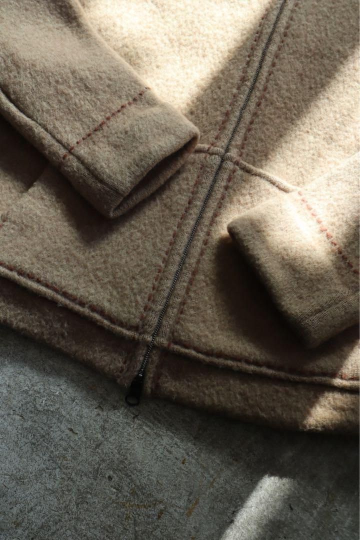 Yohji Yamamoto Contrast Stitch Zip Sweater Size US M / EU 48-50 / 2 - 4 Thumbnail