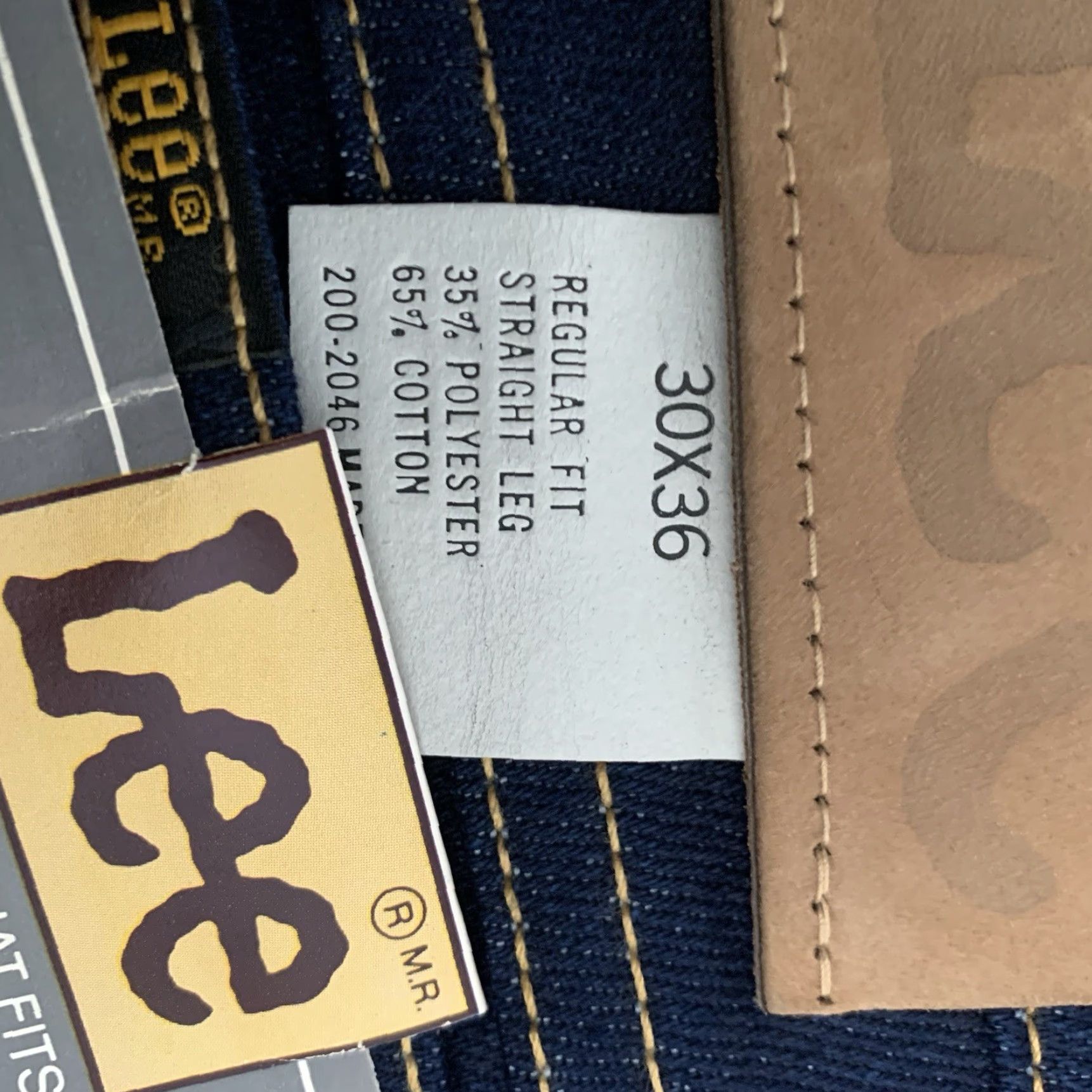 Lee VINTAGE LEE RIDERS JEANS MENS 30x36 REGULAR FIT STRAIGHT LEG DENIM USA MADE Blue 5-Pocket DESIGN Denim Workwear USA Mens Regular Jeans Lee Riders Size US 30 / EU 46 - 2 Thumbnail