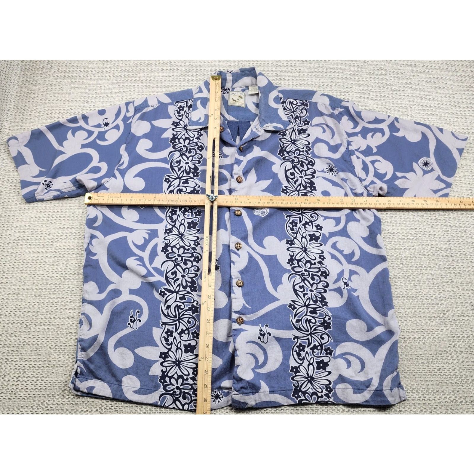 Slowear VINTAGE Colo Wear Hawaiian Shirt Mens Large Blue Aloha Camp Button Up Rayon Blend Shirt Size US L / EU 52-54 / 3 - 7 Thumbnail