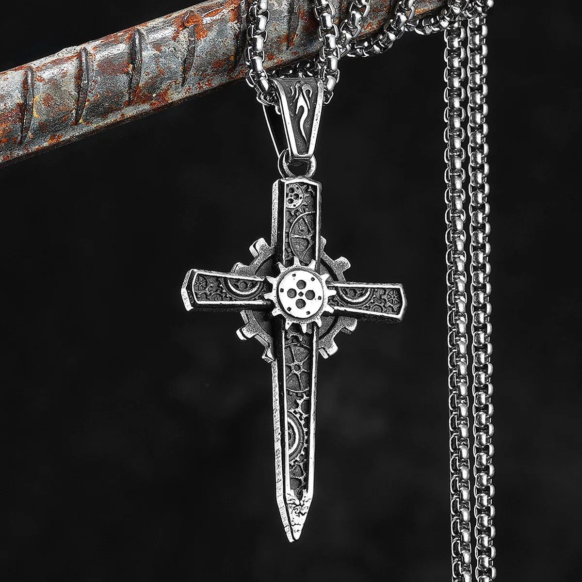 Jewelry Gear Cross Necklaces Size ONE SIZE - 4 Thumbnail