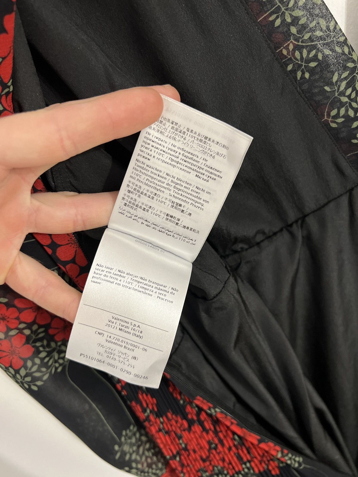 RED Valentino × Valentino RED Valentino pleated floral midi dress Size L / US 10 / IT 46 - 10 Thumbnail