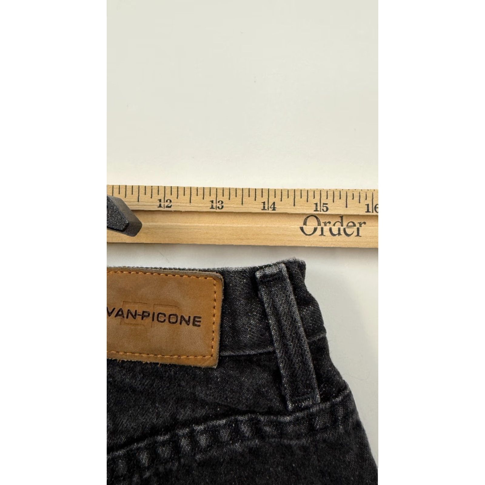 Evan Picone Evan Picone Jeans Womens 10 Black Stretch Casual Straight Leg Hipster Loose Fit Denim 5-Pocket Regular Rise Mid Size 32" / US 10 / IT 46 - 6 Thumbnail