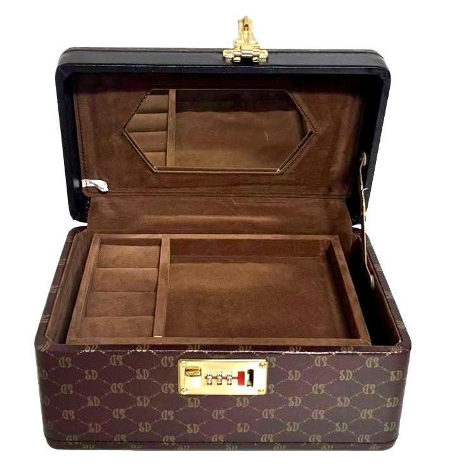 Other Jewelry Briefcase Box Brown PU Leather Portable Case Size ONE SIZE - 2 Thumbnail