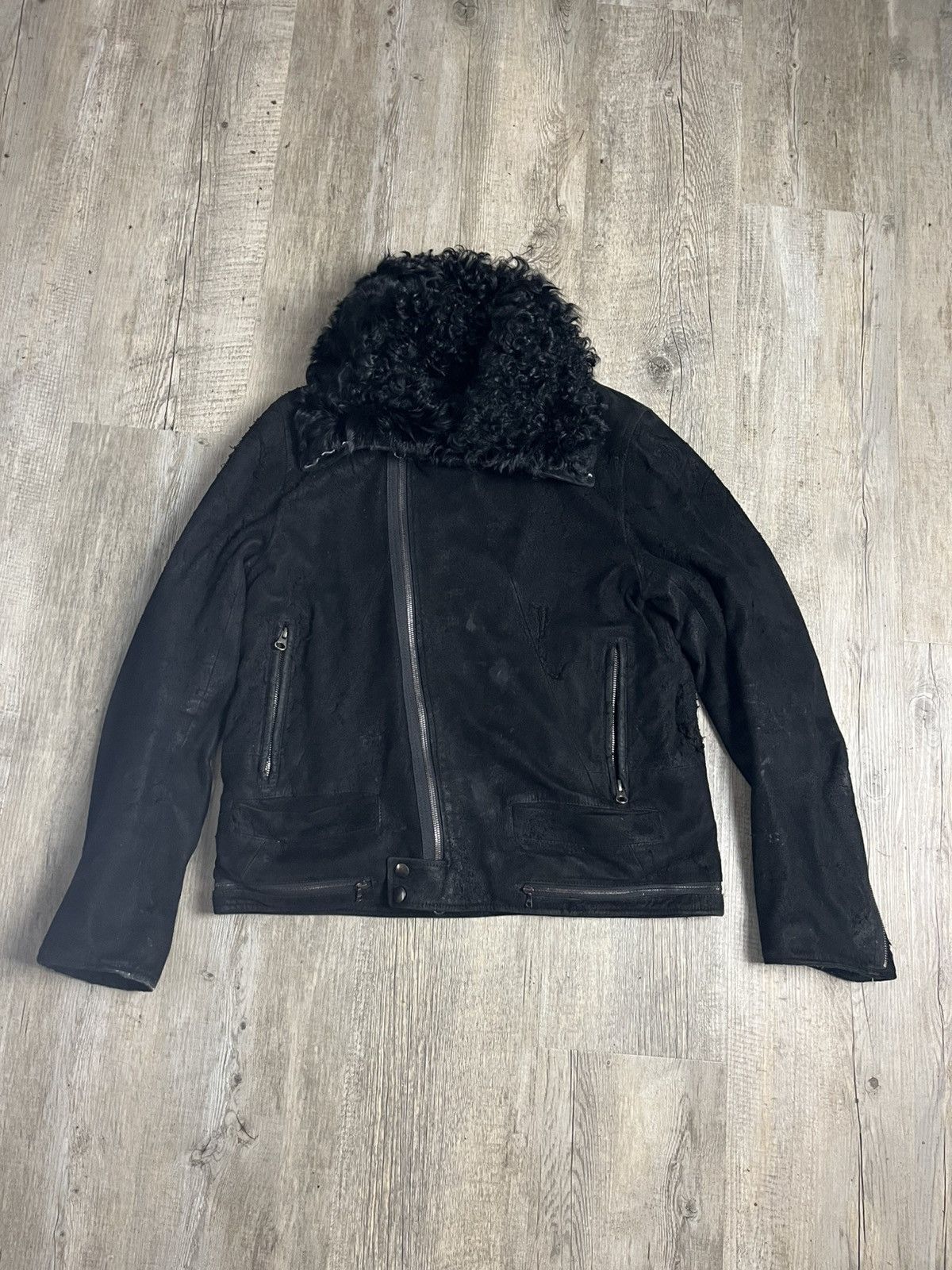 ジャケット・アウター GUIDI LAYER-0 AVIATOR LEATHER JACKET hide-m | GUIDI LAYER-0 Men AVM Aviator Leather Jacket, black
