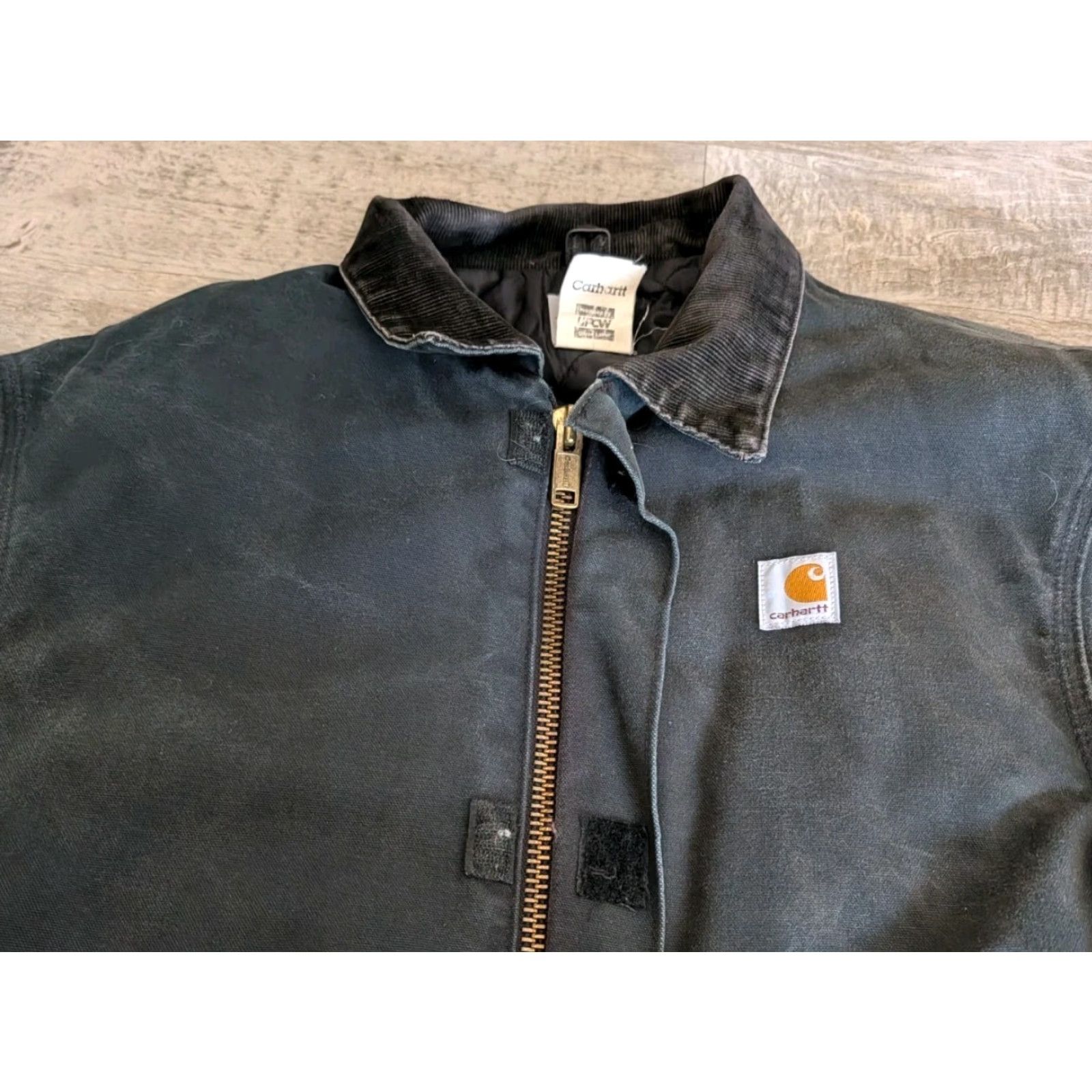 Carhartt VINTAGE Carhartt J02 BLK 46 Tall Bomber Jacket Corduroy Collar Quilted Lined Workwear USA Mens Size US S / EU 44-46 / 1 - 7 Thumbnail