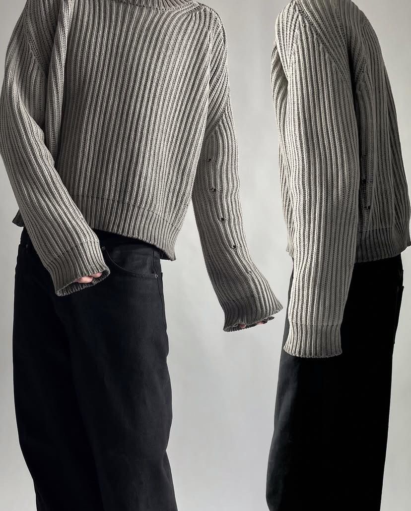 K-Two Studios Reverse Charcoal Fisherman Knit Size US S / EU 44-46 / 1 - 1 Thumbnail
