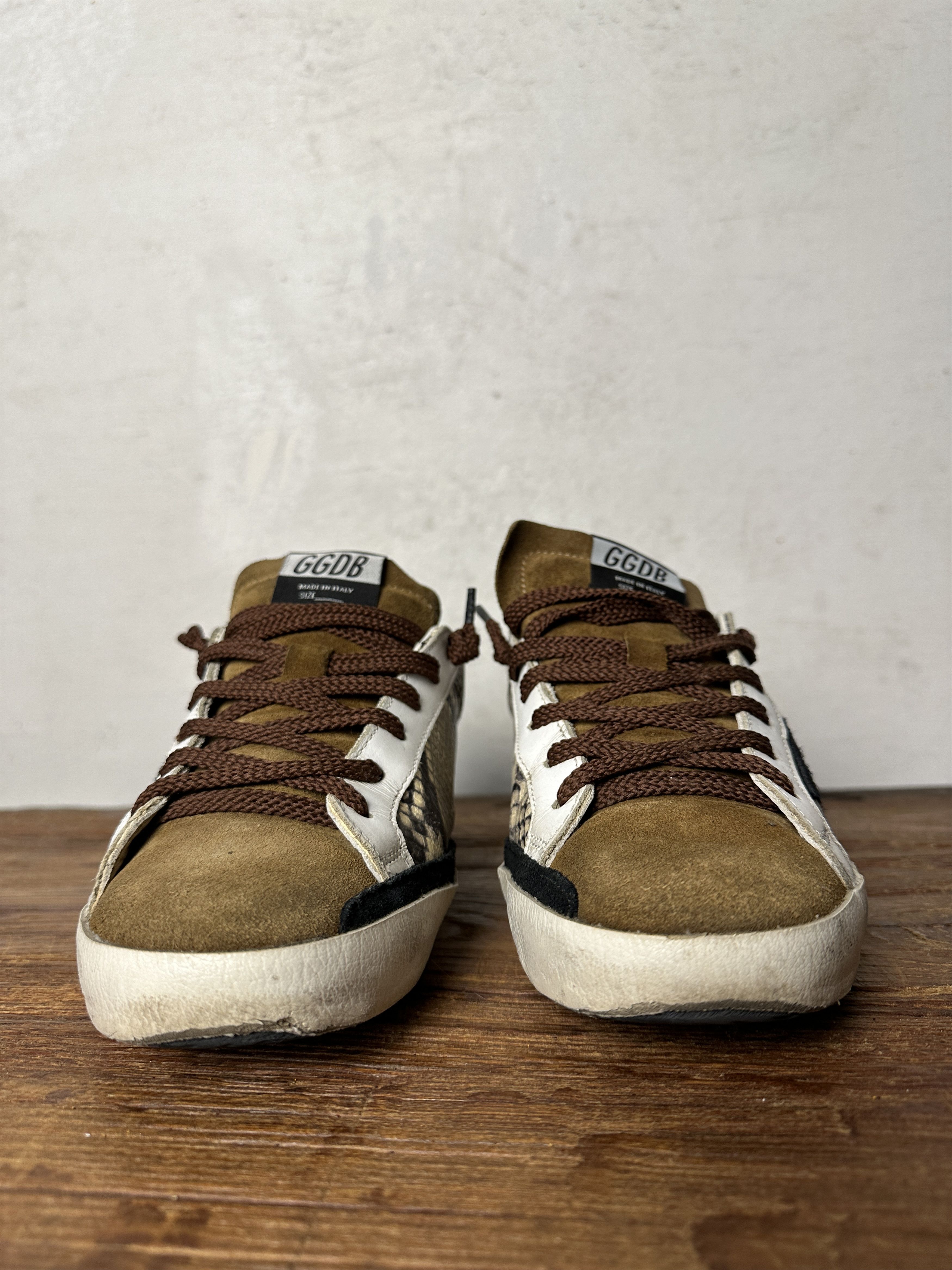 Golden Goose Golden Goose GGDB Superstar Brown Snake Print Sneakers Size US 8 / IT 38 - 12 Thumbnail