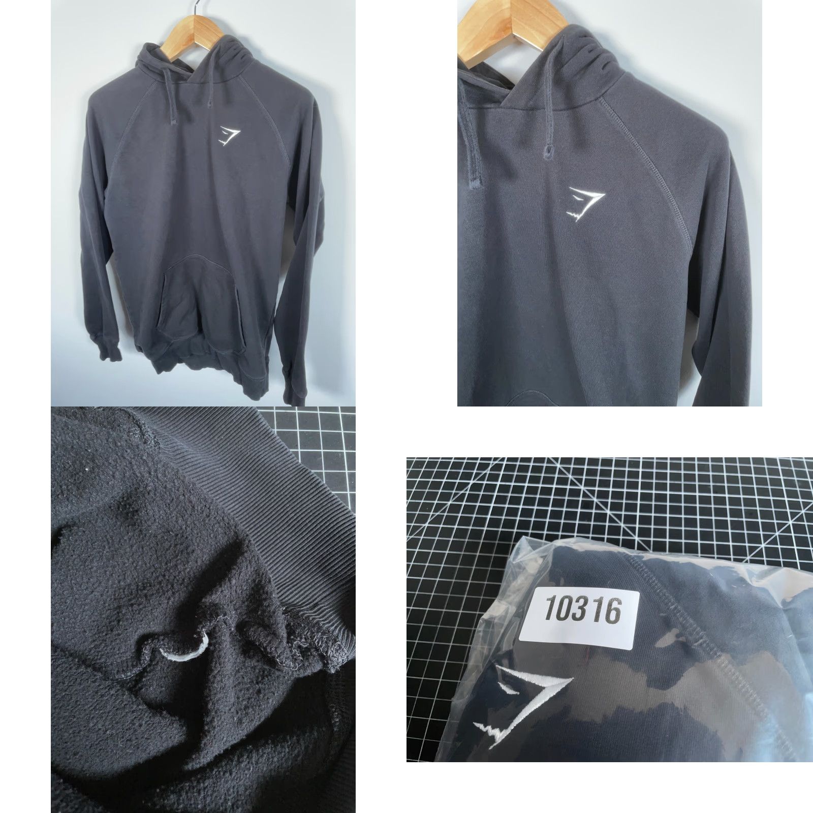 Gymshark Gymshark Hoodie Adult Large Black Sweatshirt Embroidered Logo Pullover Crew Neck Long Sleeve Sweatshirt Cotton Blend Fleece Pockets Men Regular Size US L / EU 52-54 / 3 - 8 Thumbnail