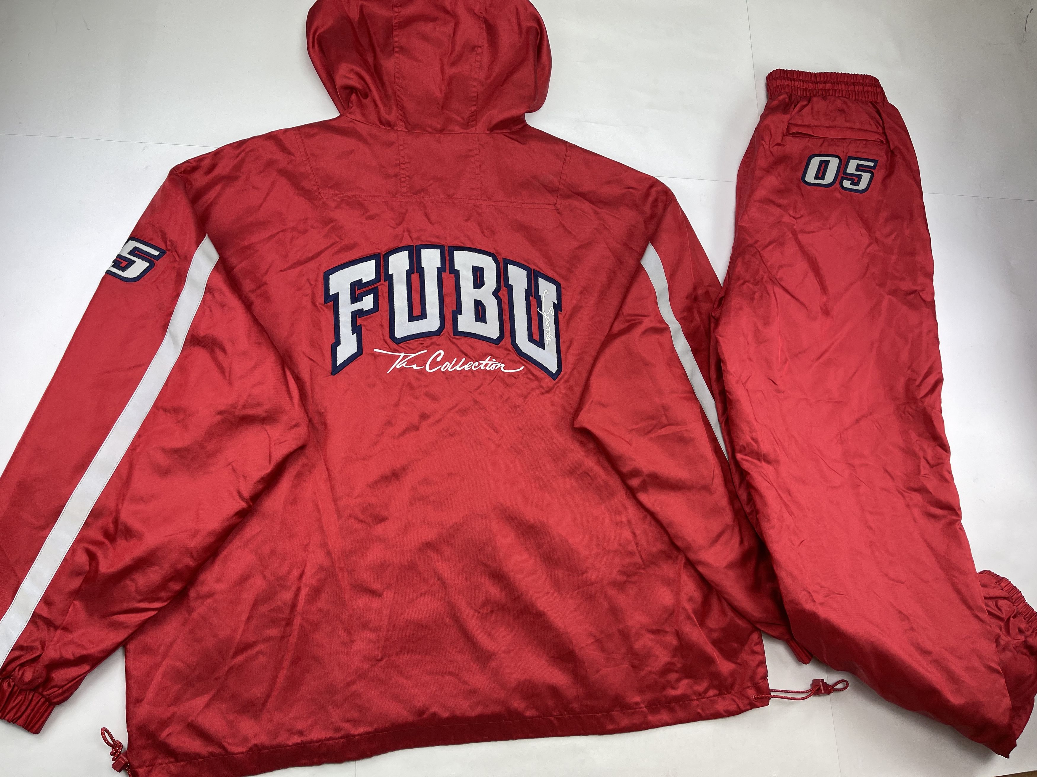 Fubu FUBU tracksuit, baggy track suit jacket and pants set 90s XL Size US XL / EU 56 / 4 - 3 Thumbnail
