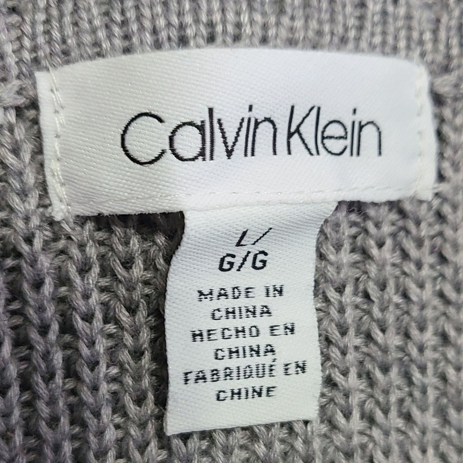 Calvin Klein Calvin Klein Women's Gray Cowl Neck Sweater Size L Size L / US 10 / IT 46 - 5 Thumbnail