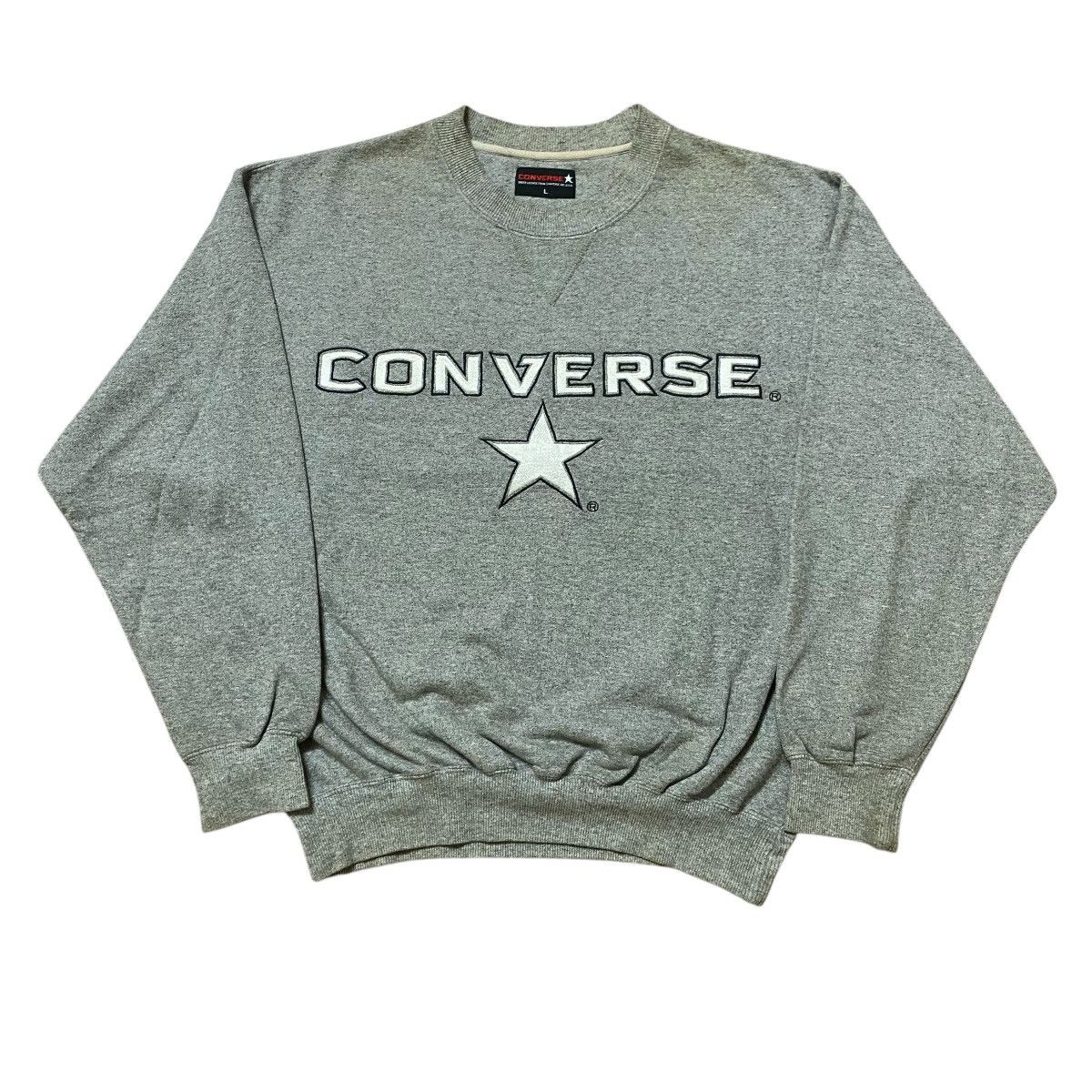 Converse × Vintage Vintage 90's Converse crewneck sweatshirts embroidery Size US L / EU 52-54 / 3 - 1 Thumbnail