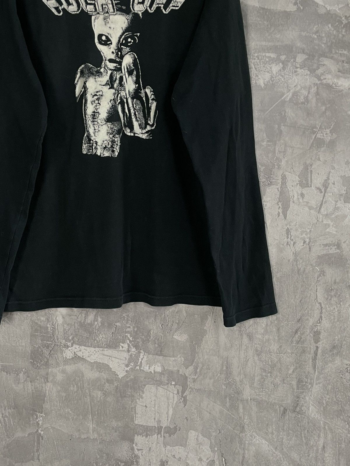 20471120 × If Six Was Nine Vintage “Fuck Off” Logo Alien Print Glamour Y2K Long Sleeve Size US M / EU 48-50 / 2 - 6 Thumbnail
