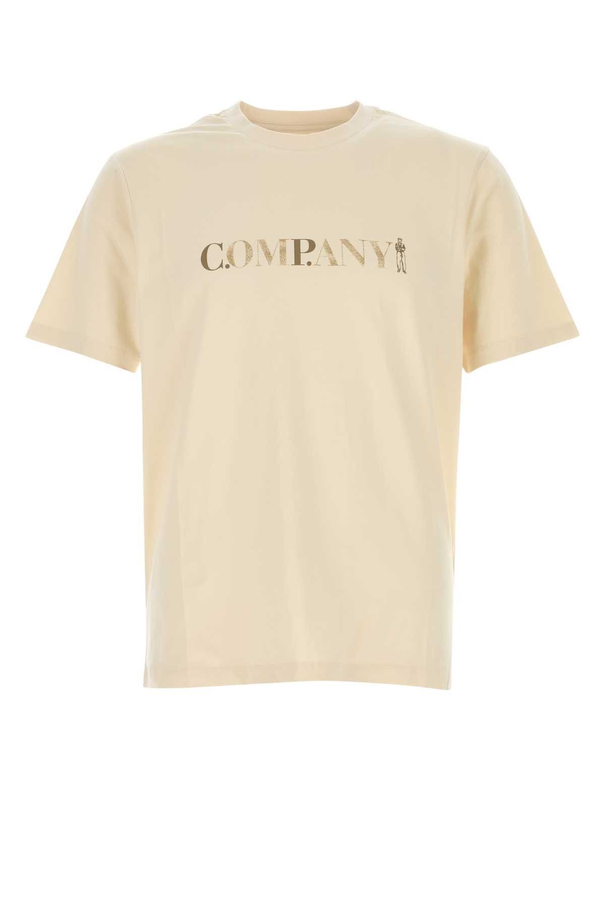 C.P. Company Sand Cotton T-Shirt Size US M / EU 48-50 / 2 - 1 Thumbnail
