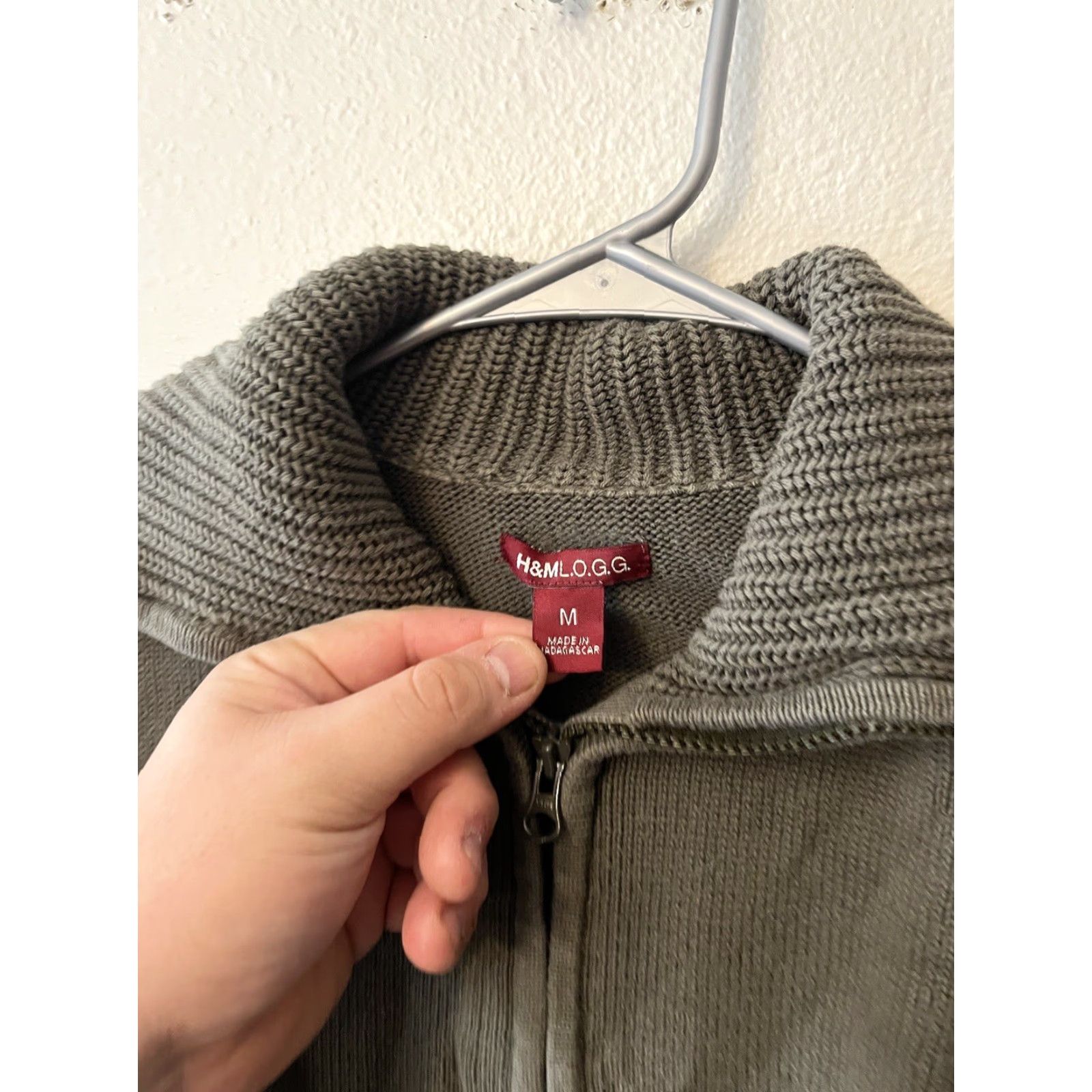 H&M H&M Logg Women's Full Zip Sweater Size M Green Tunic Long Sleeve Cardigan Style Size M / US 6-8 / IT 42-44 - 2 Thumbnail