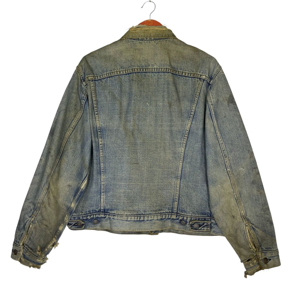 Levi's × Levi's Vintage Clothing 70s Thrased Levi’s Distressed Worn Denim Jacket Size US M / EU 48-50 / 2 - 2 Thumbnail