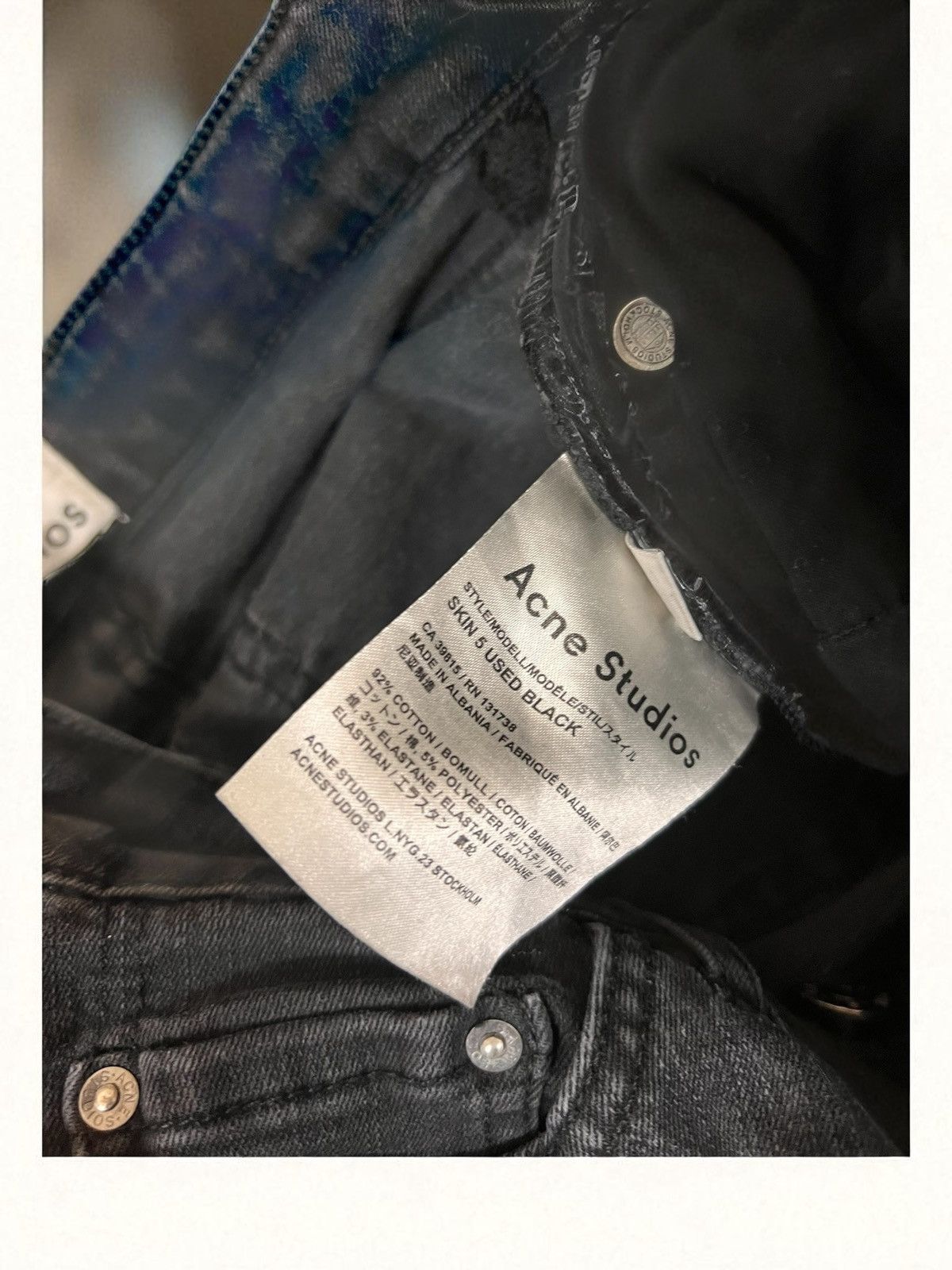Acne Studios Acne Studios Skin 5 Used Black jeans size W24 L32 Size 24" / US 00 / IT 34 - 7 Thumbnail