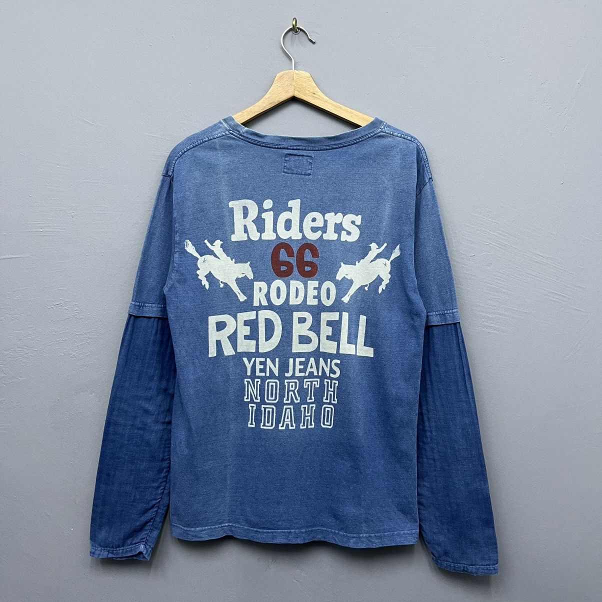Japanese Brand Yen Jeans Double Layer Long Sleeve T-Shirt Size US M / EU 48-50 / 2 - 1 Thumbnail