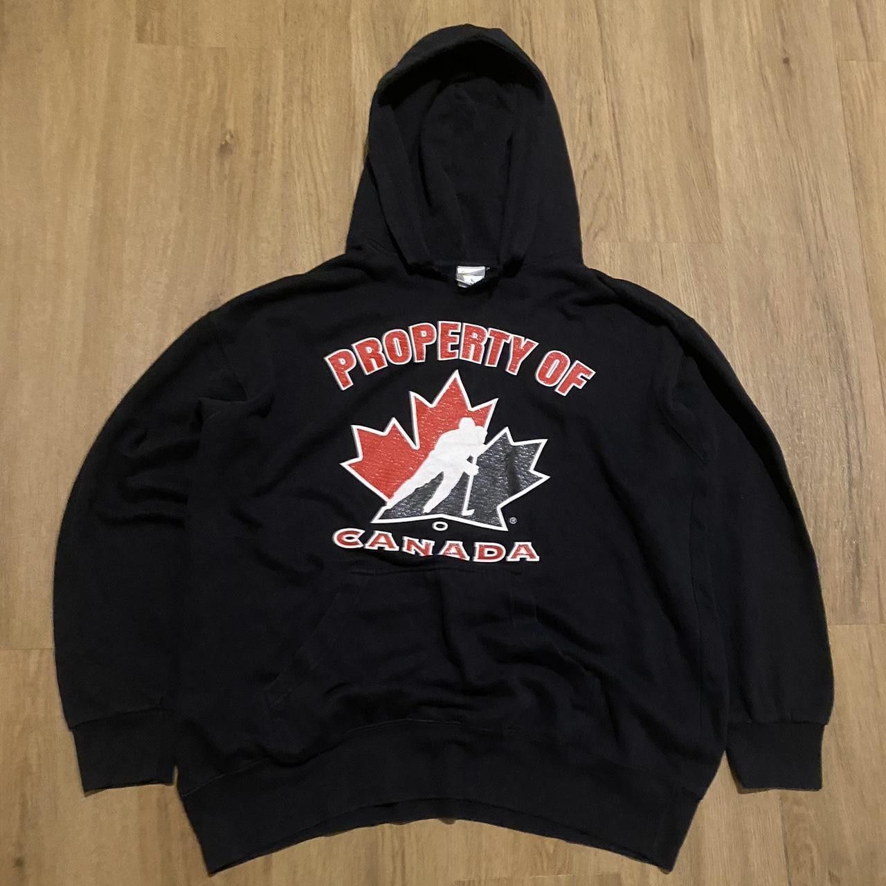 NHL Canada hockey hoodie in black and red #hockey Size US L / EU 52-54 / 3 - 1 Thumbnail