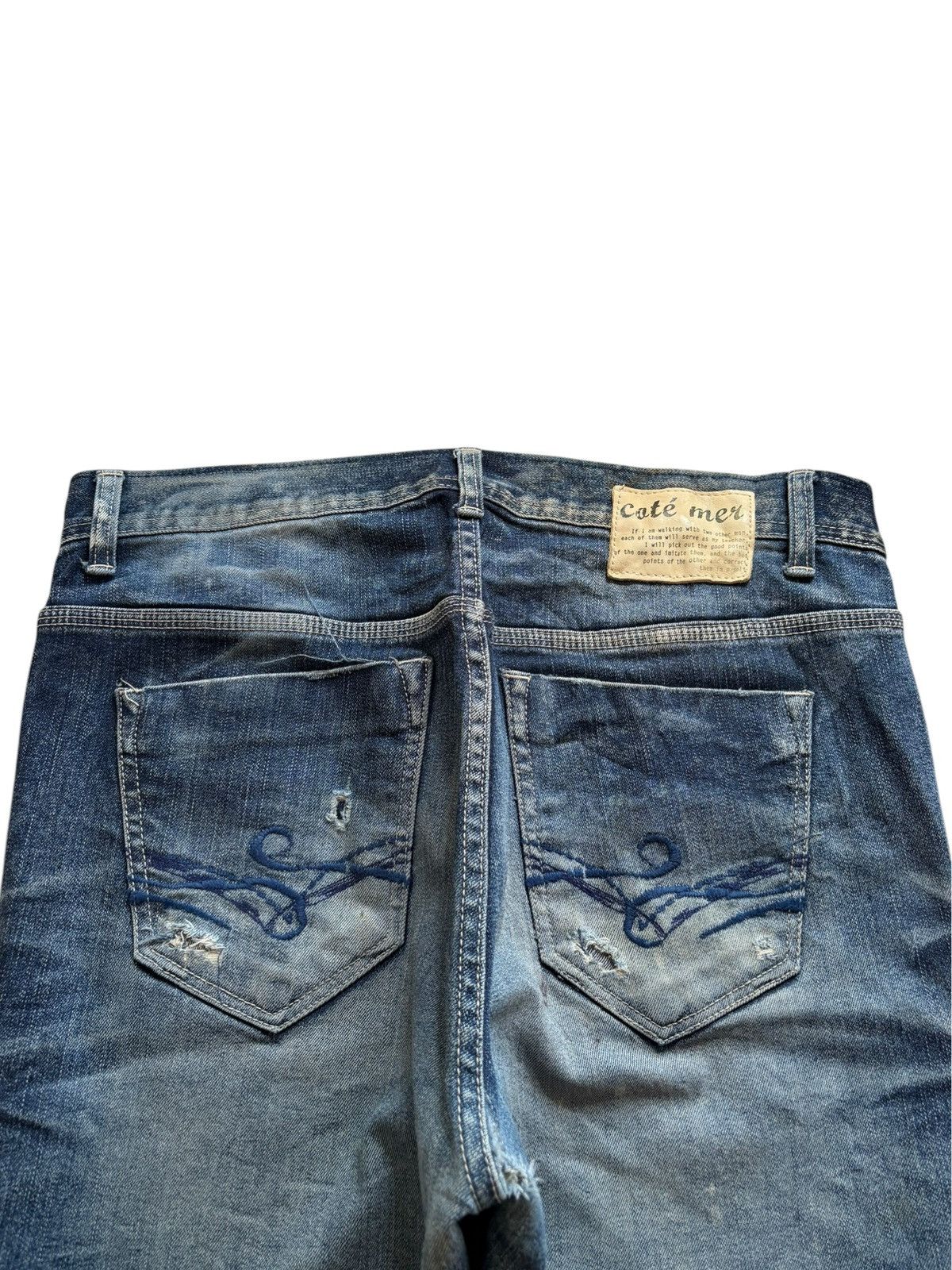 Japanese Brand Vintage Japanese Brand Faded Mud Wash Distressed Jeans Size US 34 / EU 50 - 8 Thumbnail