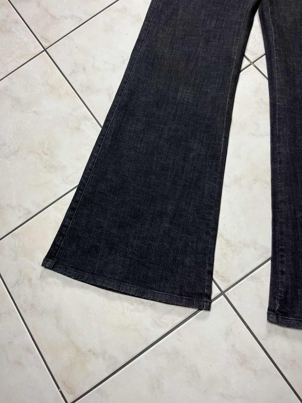 DOROTHEE SCHUMACHER × Designer Dorothee Schumacher flared dark goth denim jeans pants baggy Size 26" / US 2 / IT 38 - 7 Thumbnail