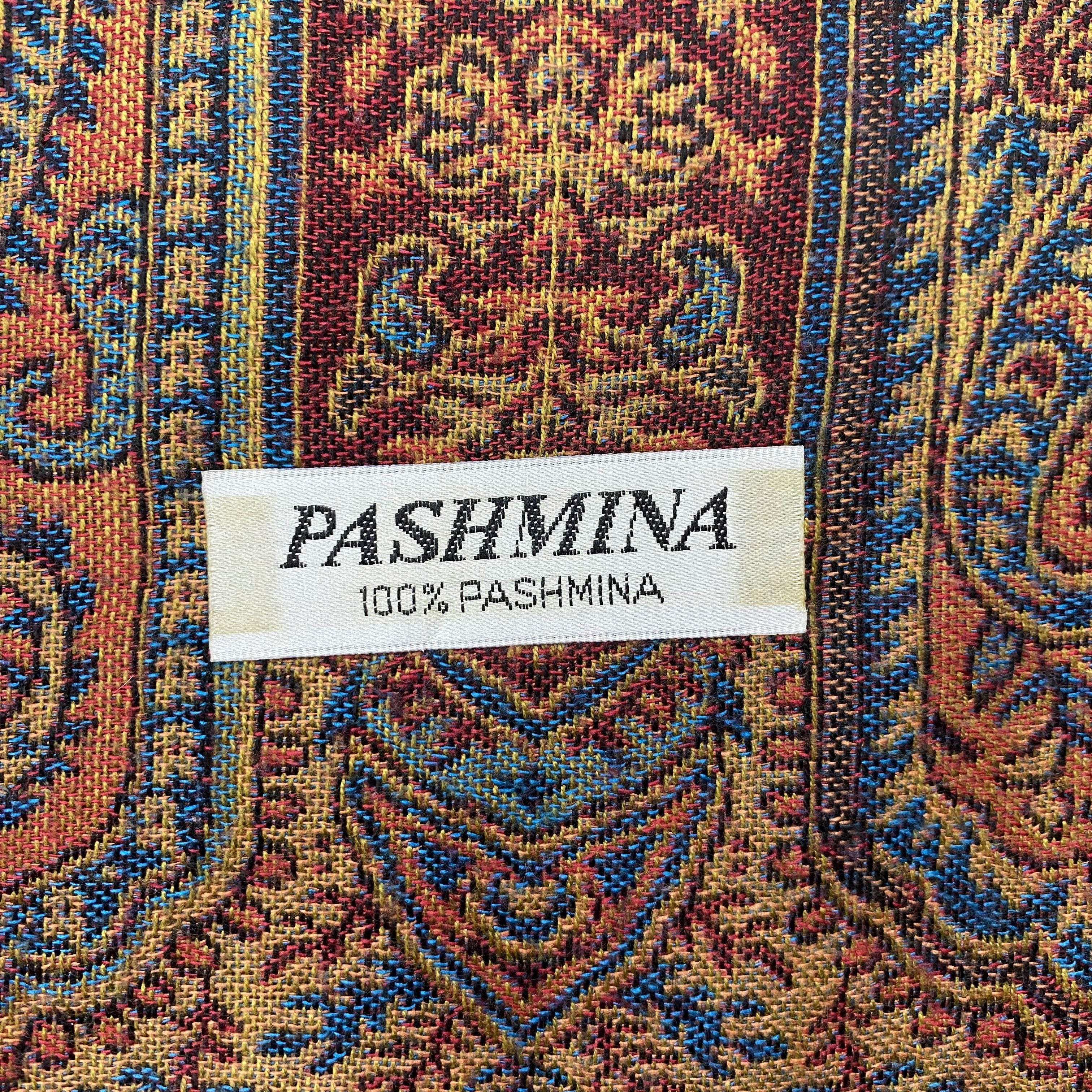 Vintage Vintage Pashmina Scarf Muffler Art SSC239 Size ONE SIZE - 4 Thumbnail