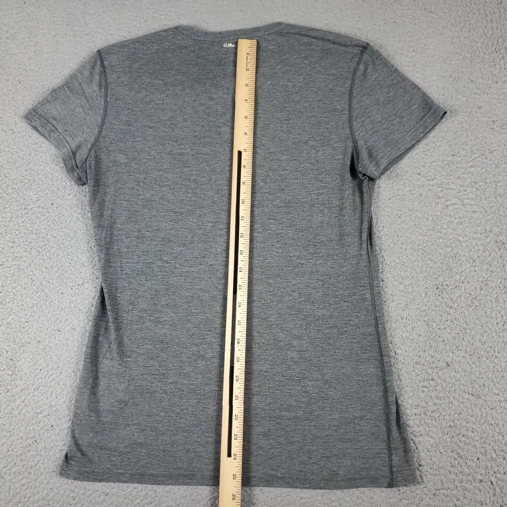 Adidas Adidas T Shirt Womens Medium Gray Short Sleeve Casual V Neck Cotton Blend Womens Size M / US 6-8 / IT 42-44 - 4 Thumbnail