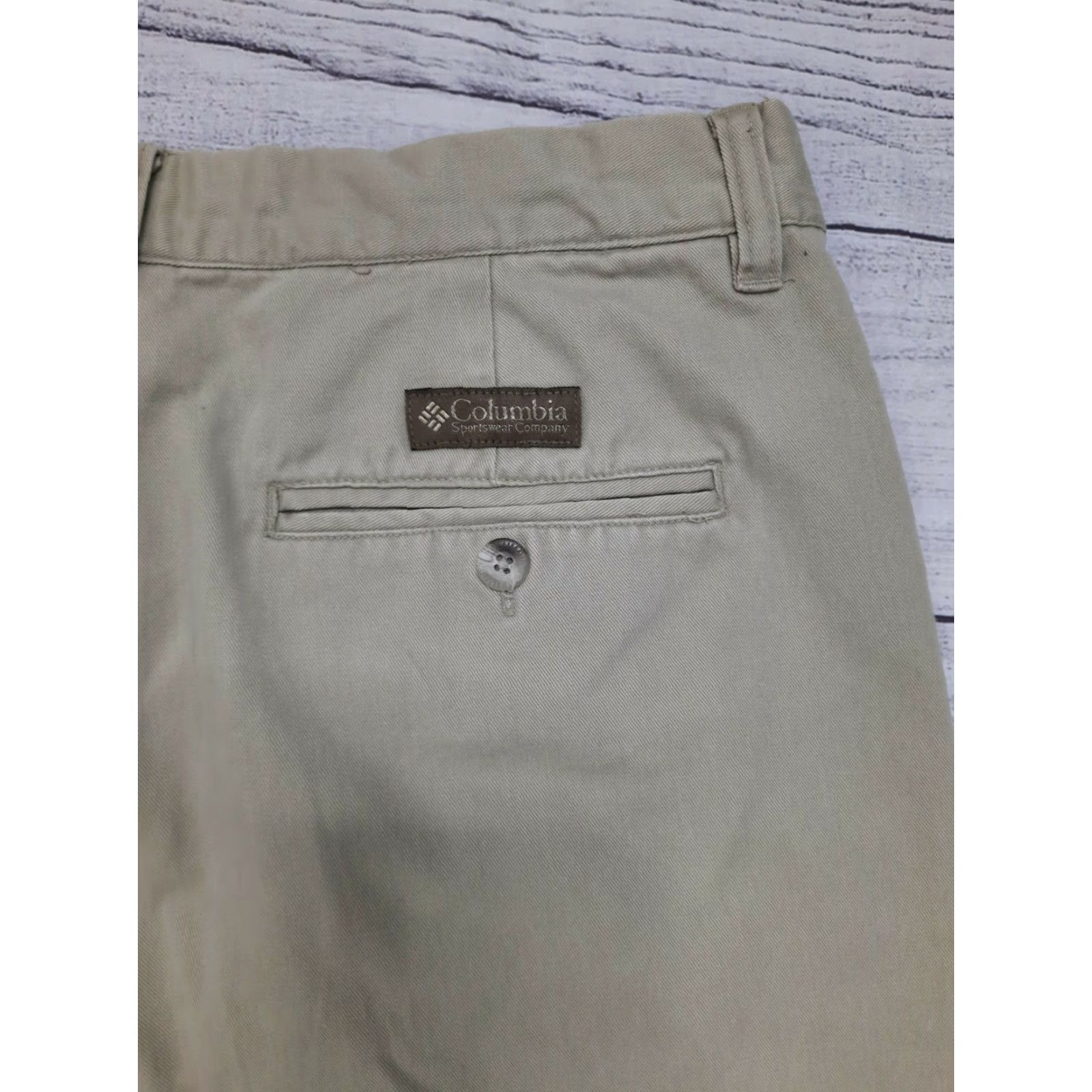 Vintage Columbia Pants Chino 34x29 Flat Front Beige Mens Casual Hiking Width 34 Inseam 29 Straight Front Zip Columba? Size US 34 / EU 50 - 6 Thumbnail