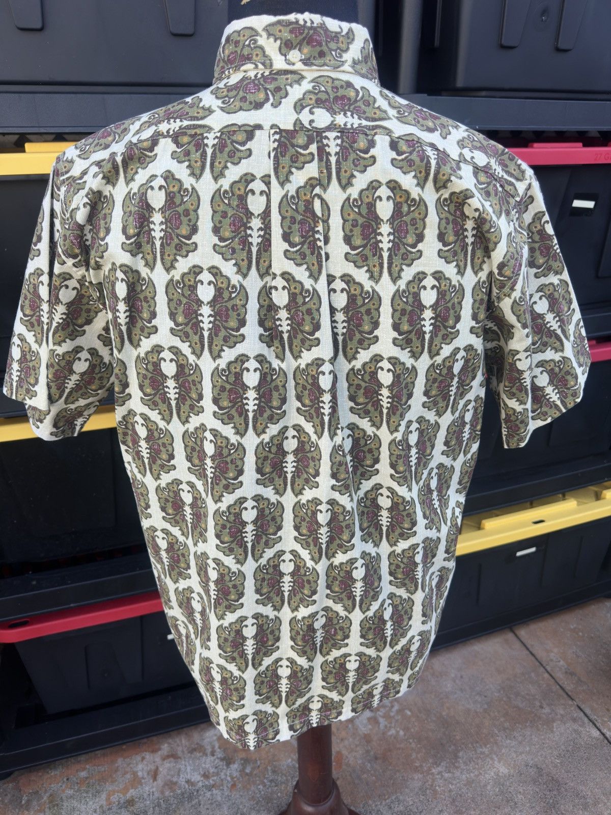 Reyn Spooner Reyn Spooner Beige/Green Hawaiian Print 3/4 Button Men's M Size US M / EU 48-50 / 2 - 2 Thumbnail