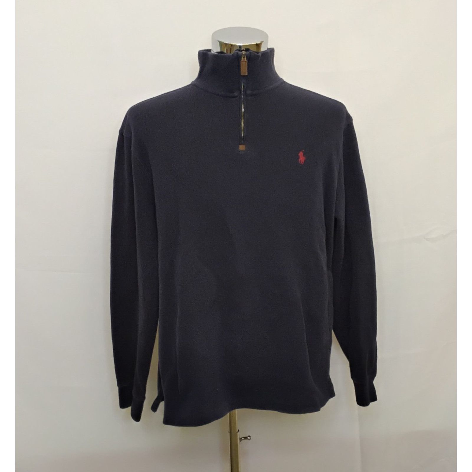 Polo Ralph Lauren Polo Ralph Lauren 1/4 Zip Sweater Men's XL Navy Blue Vintage Size US XL / EU 56 / 4 - 2 Thumbnail