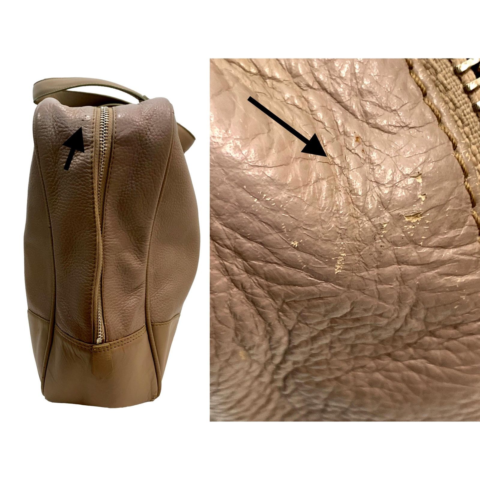 Reiss Reiss "Barrington" Taupe Leather Overnight Bag | Attache Size ONE SIZE - 9 Thumbnail