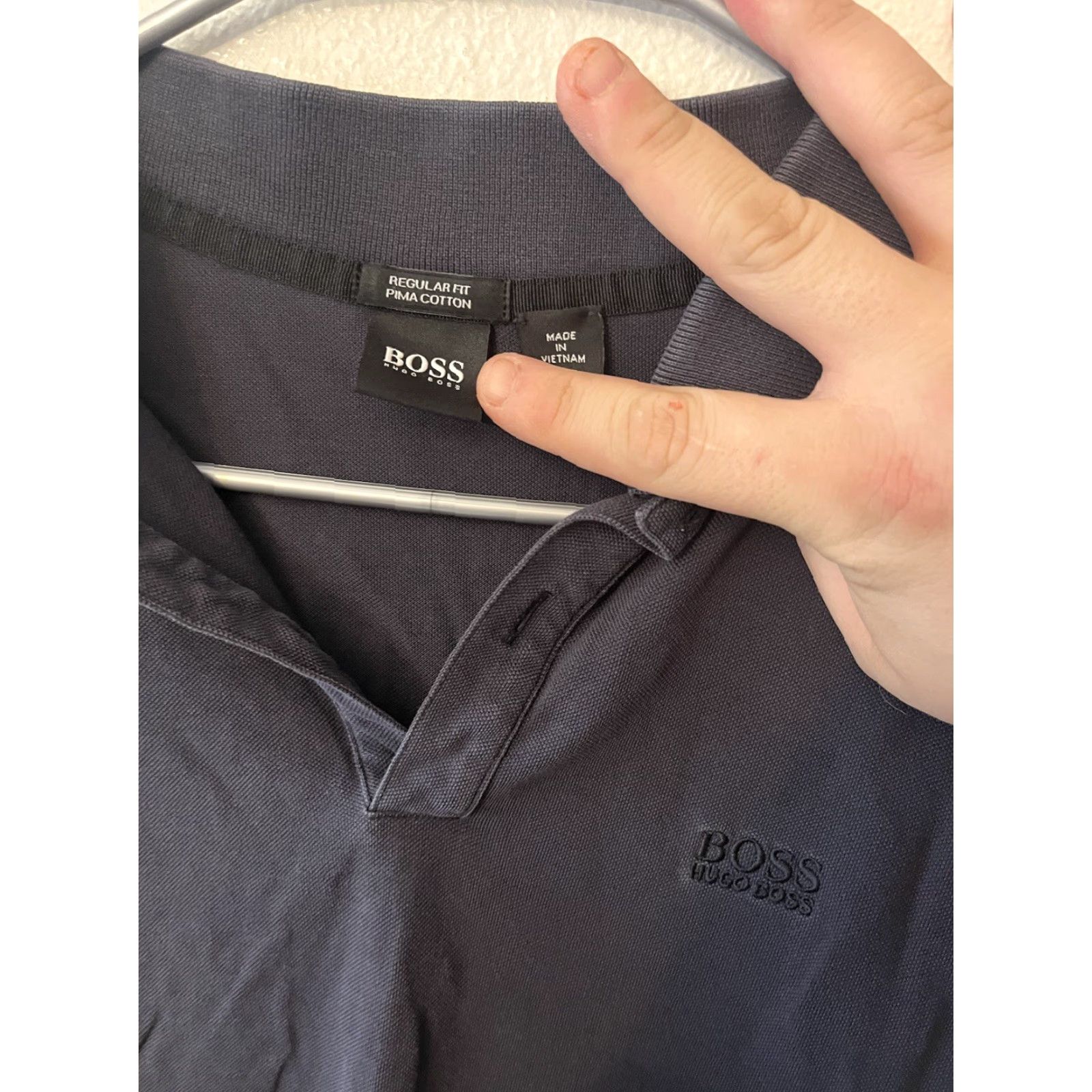 Hugo Boss HUGO BOSS Polo Shirt Mens M Regular Short Sleeve Blue Golf Casual Shirt Polo Size US M / EU 48-50 / 2 - 2 Thumbnail