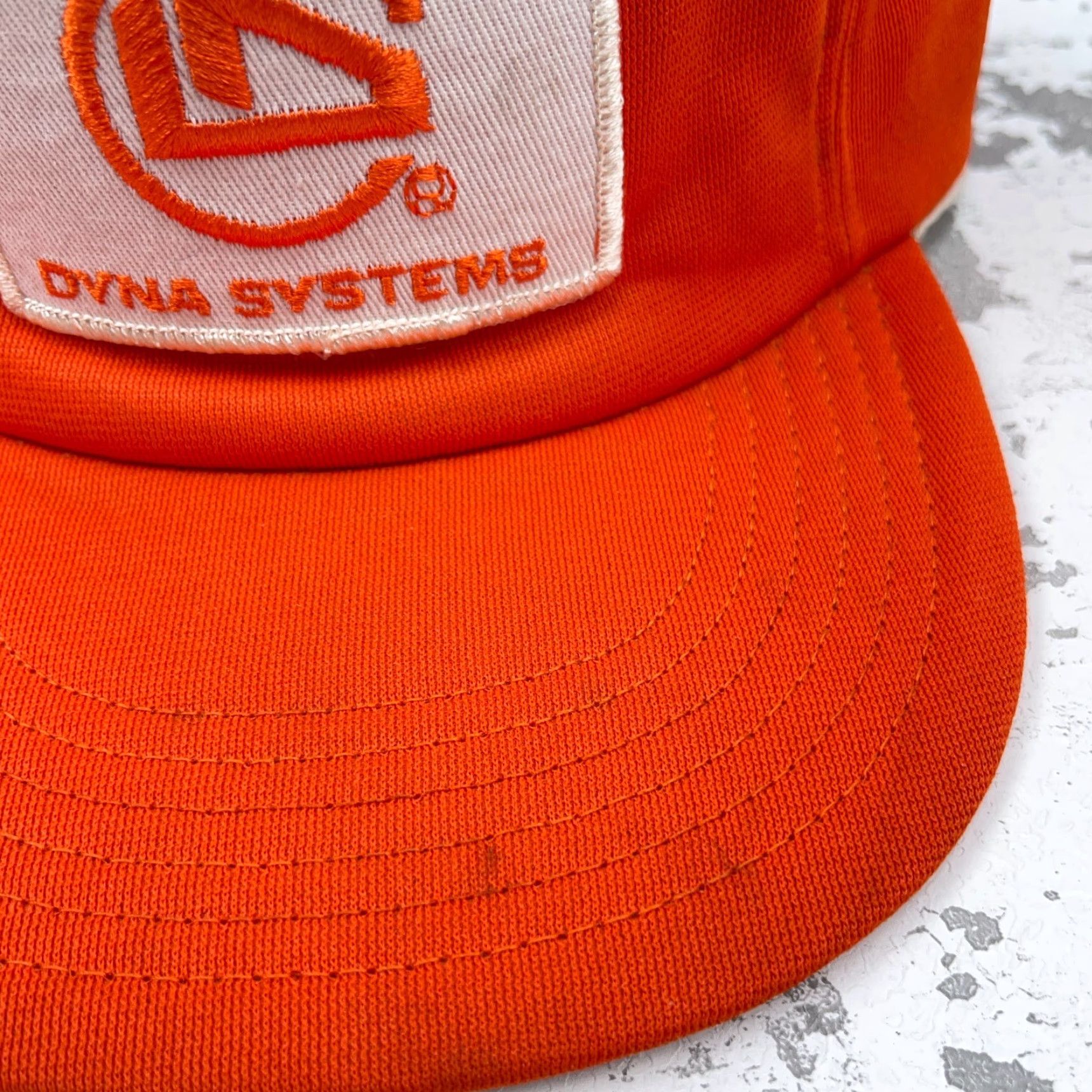 Vintage VINTAGE Dyna Systems Trucker Hat CapMade In USA 80s Orange Mining Coal USA Hat Men One Size Adjustable Cotton Polyester Twill 80s Retro Logo Size ONE SIZE - 3 Thumbnail