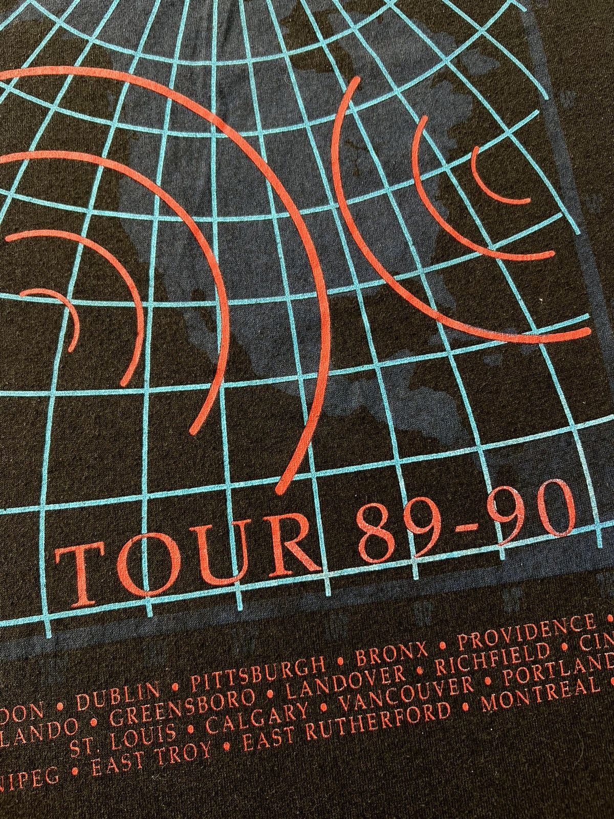 Band Tees Vintage 1989 Billy Joel Storm Front Tour 89-90 Black T-shirt Size US L / EU 52-54 / 3 - 12 Thumbnail